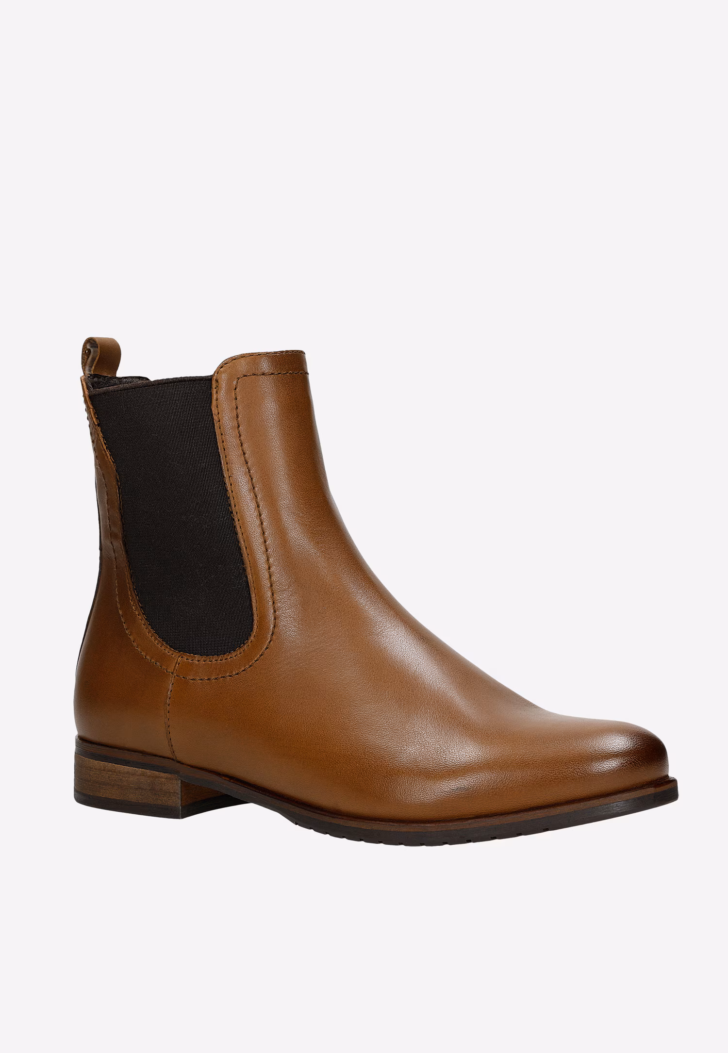 Wysokie skórzane sztyblety damskie w brązowym kolorze