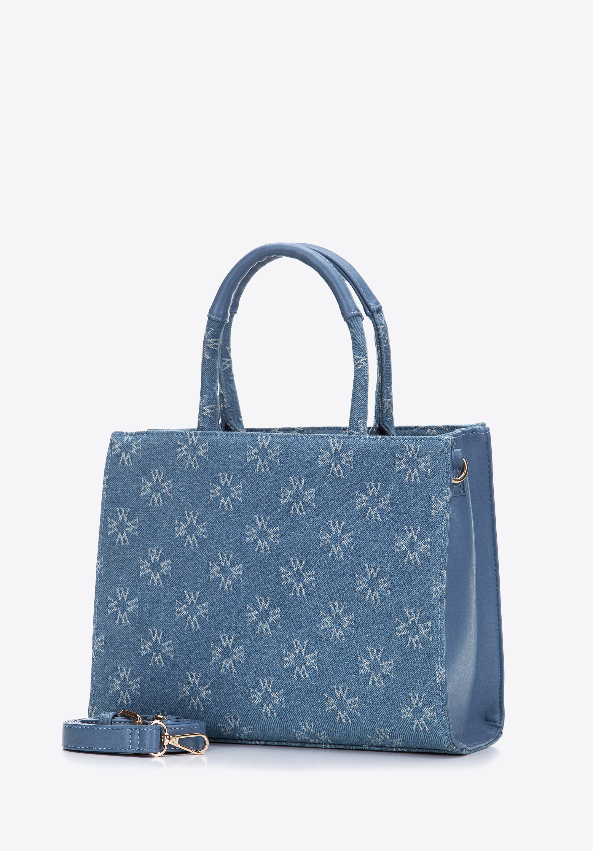 Torebka kuferek dżinsowa w monogram