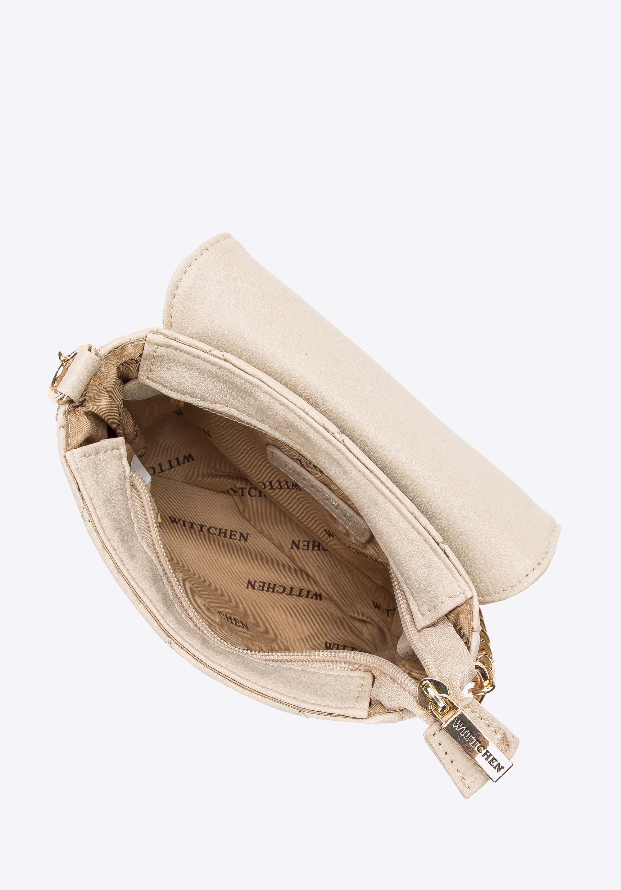 Damska torebka nerka pikowana z okrągłymi nitami