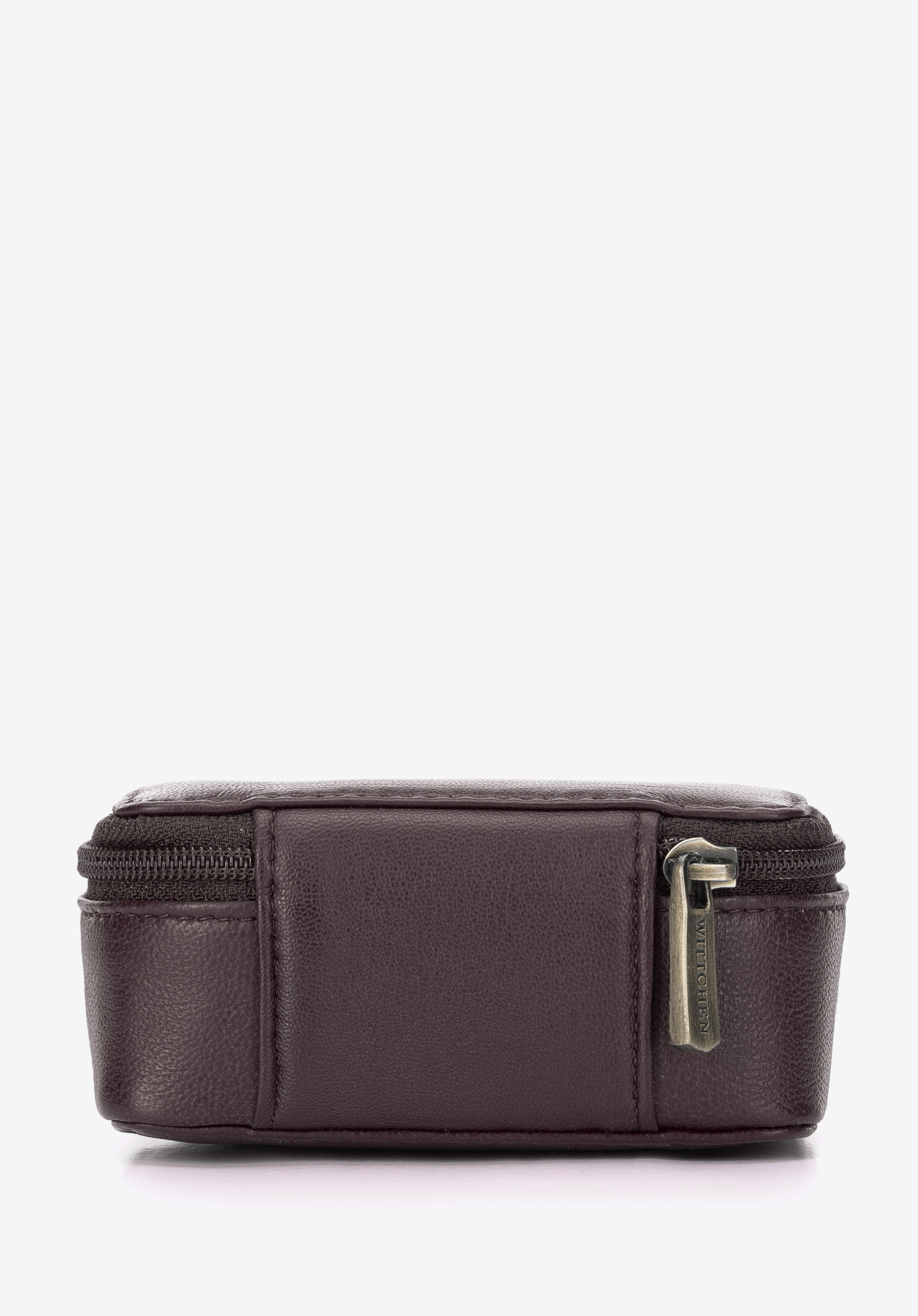 Minikosmetyczka skórzana pudełkowa