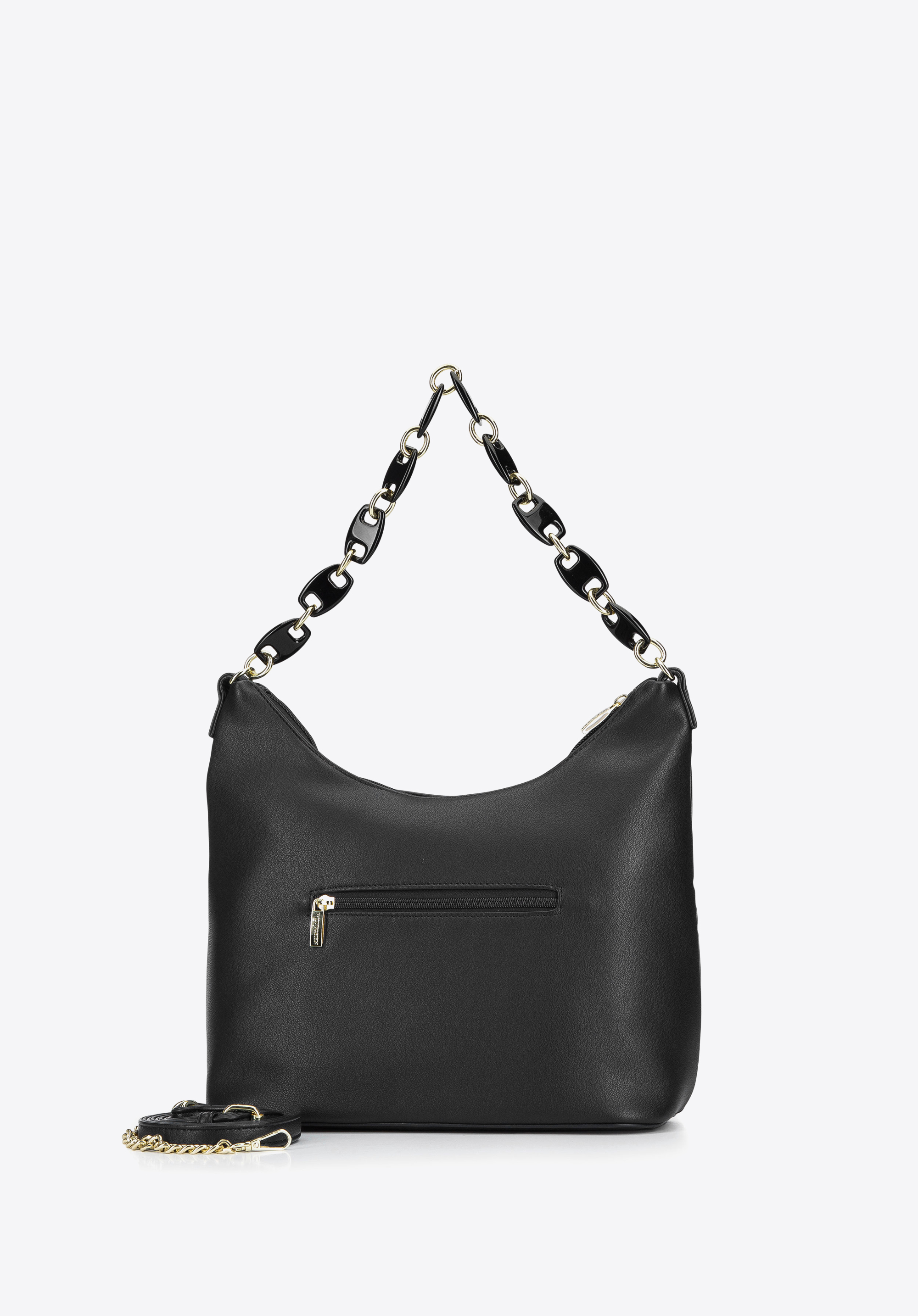 Torebka worek z łańcuchem z tworzywa