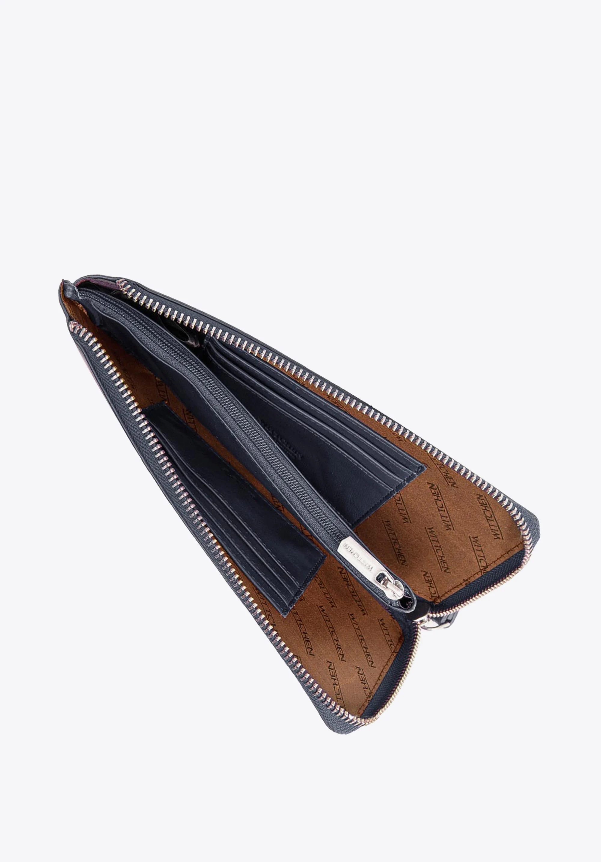 Damski portfel ze skóry duży z uchwytem