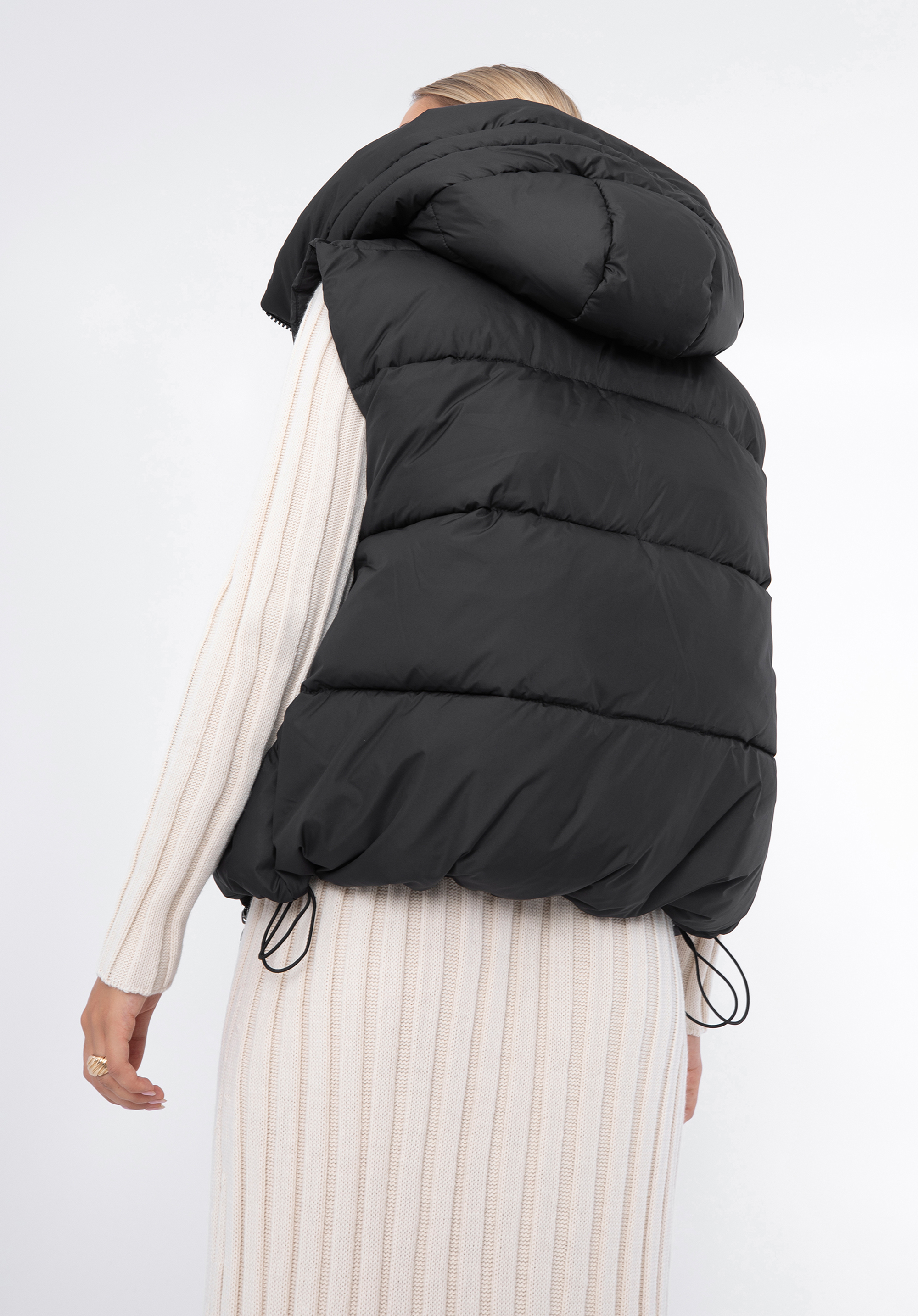 Damska kamizelka oversizowa pikowana