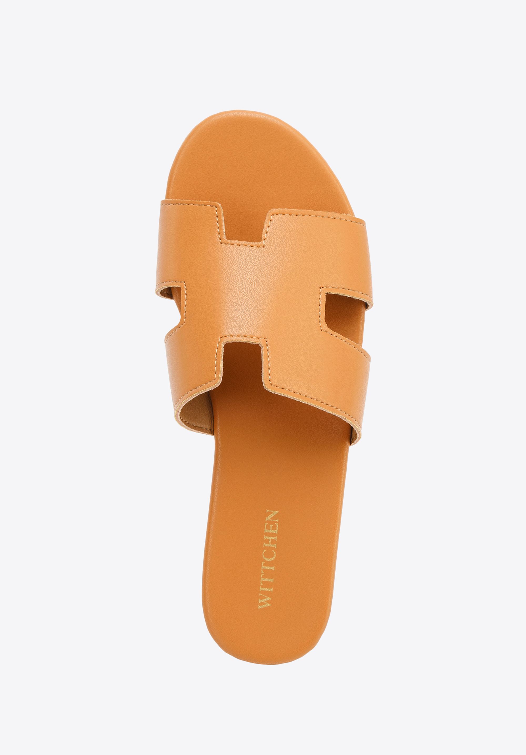 Damskie klapki z przodem w literę H