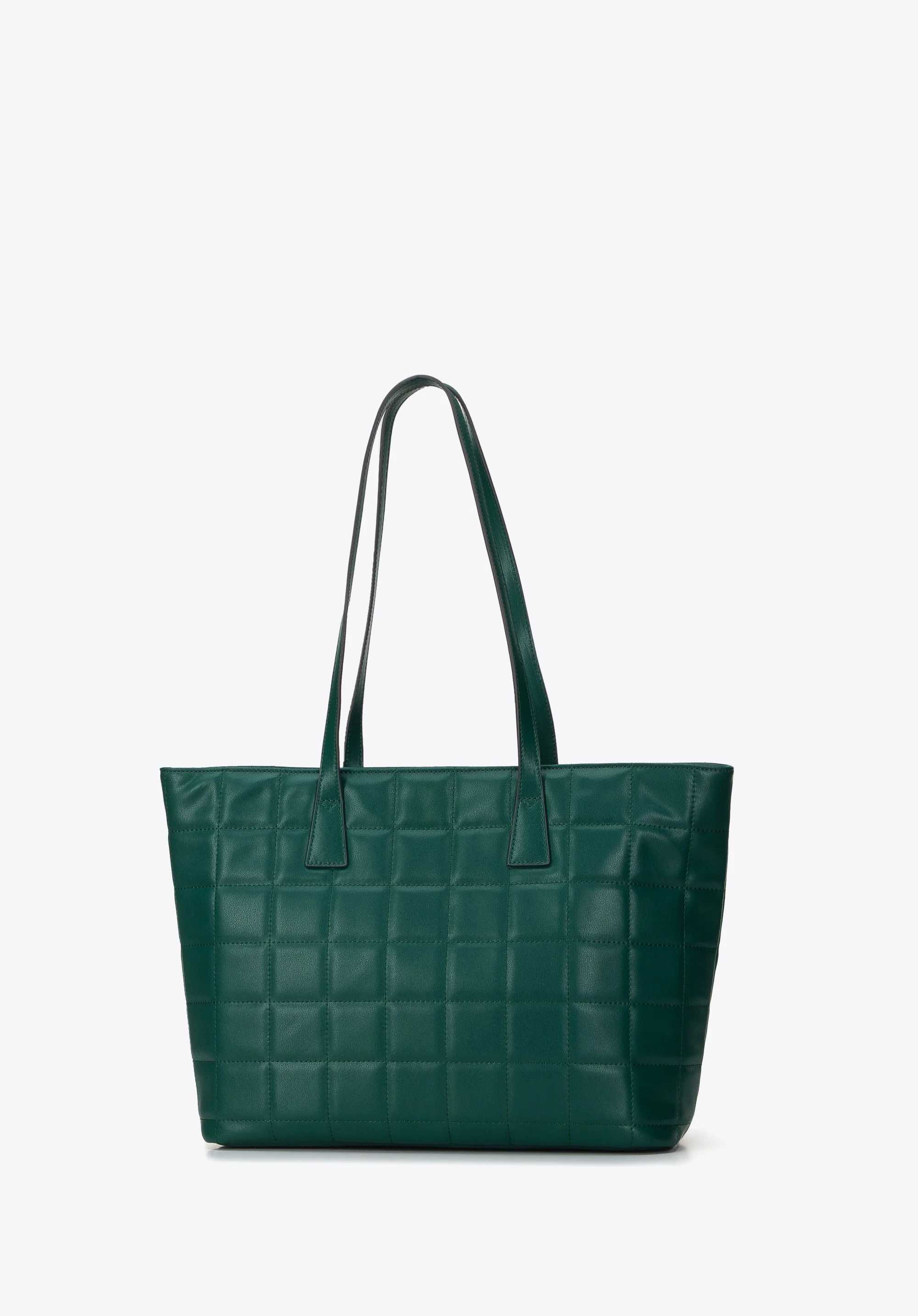 Torebka shopperka skórzana pikowana