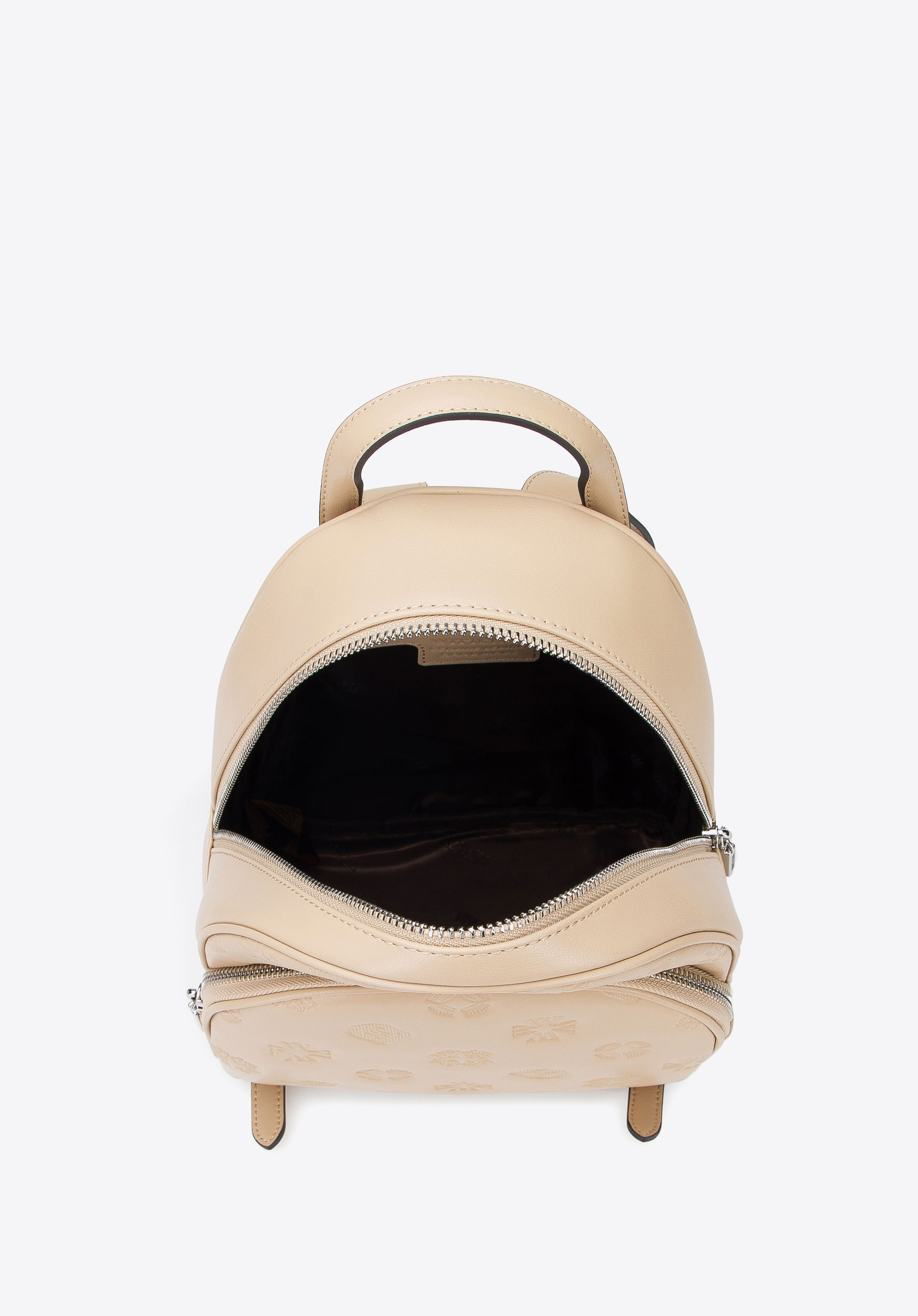 Damski plecak skórzany z monogramem mały