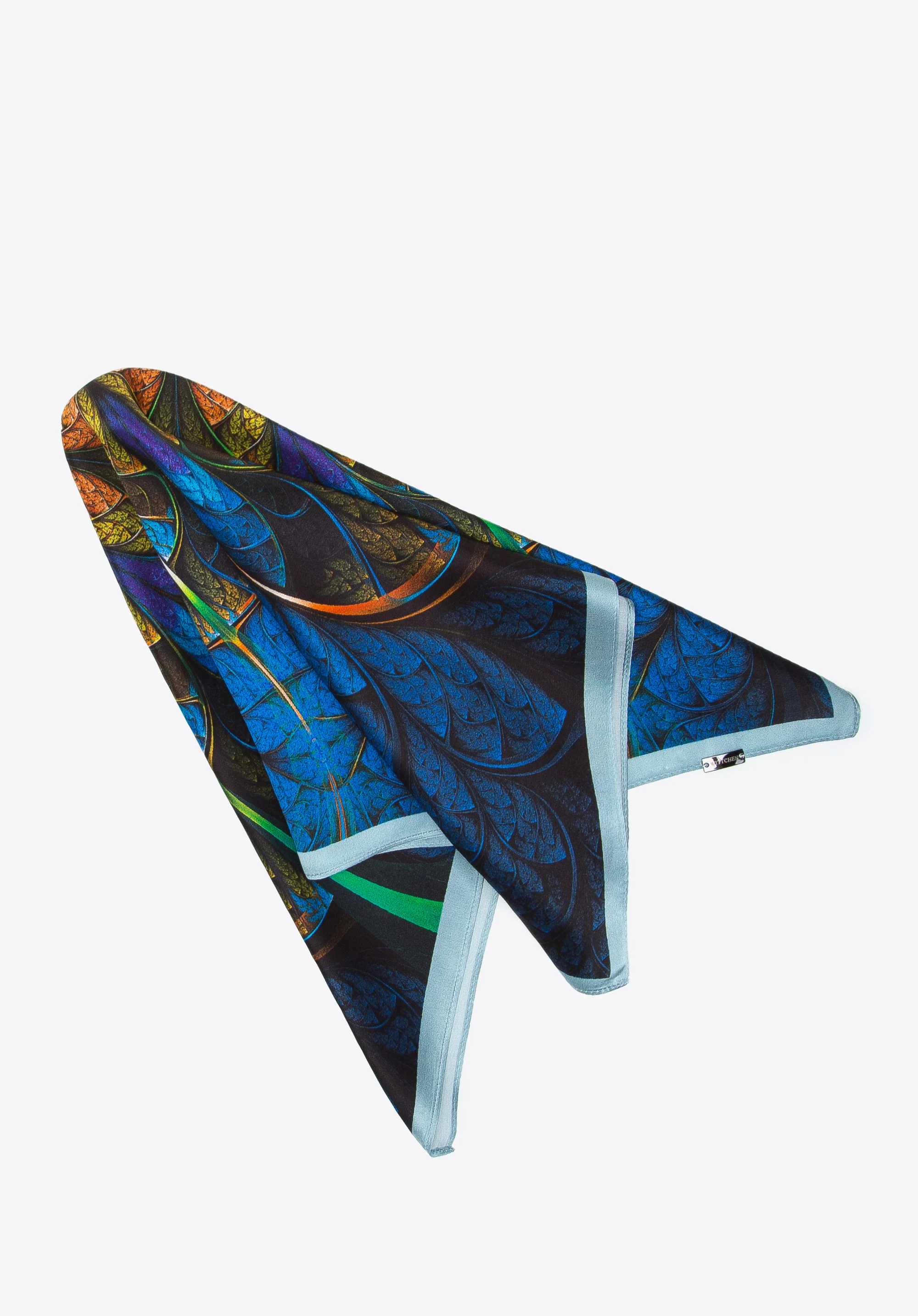 Damska apaszka jedwabna we wzory