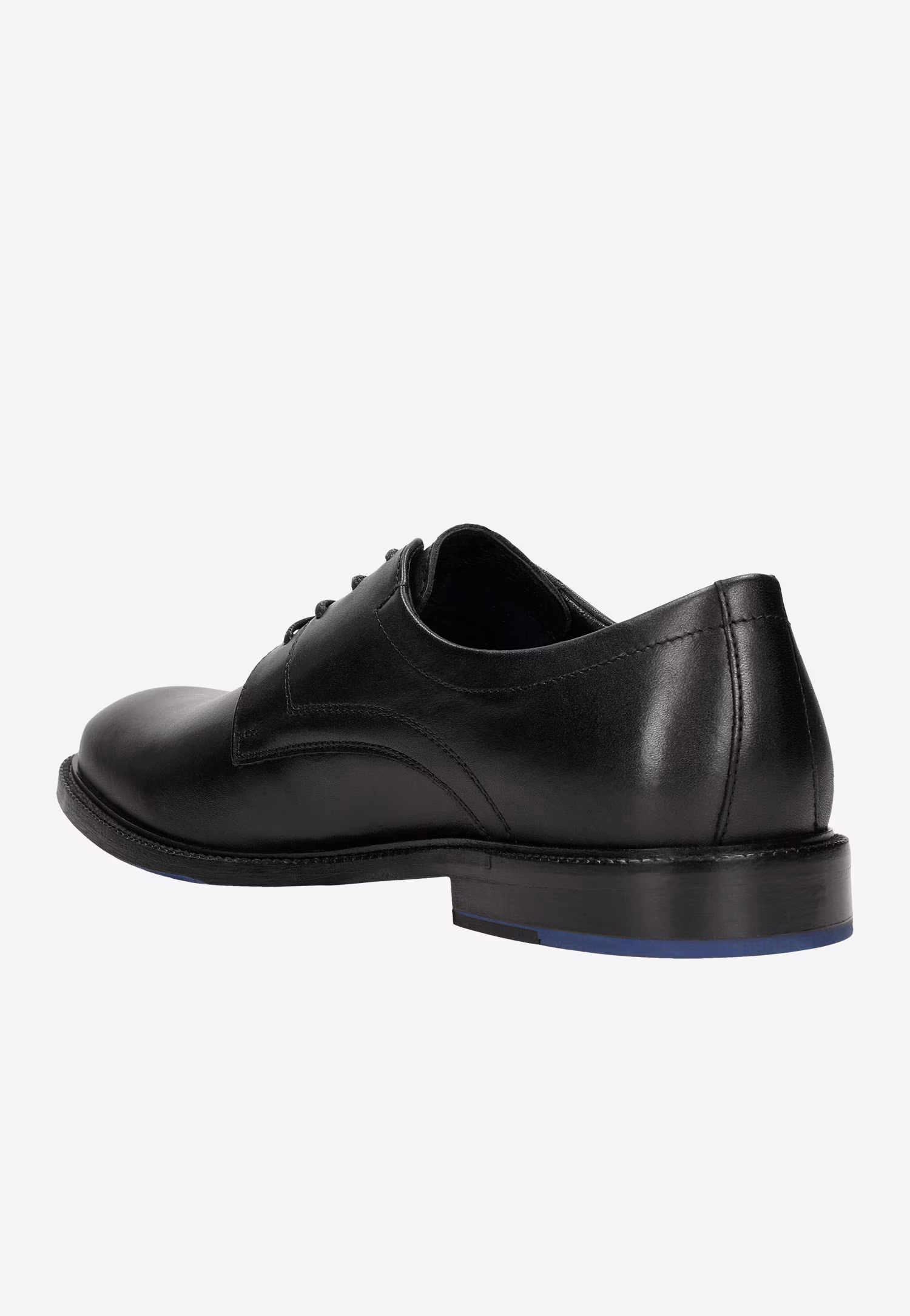 Brązowe sznurowane półbuty męskie ze skóry licowej