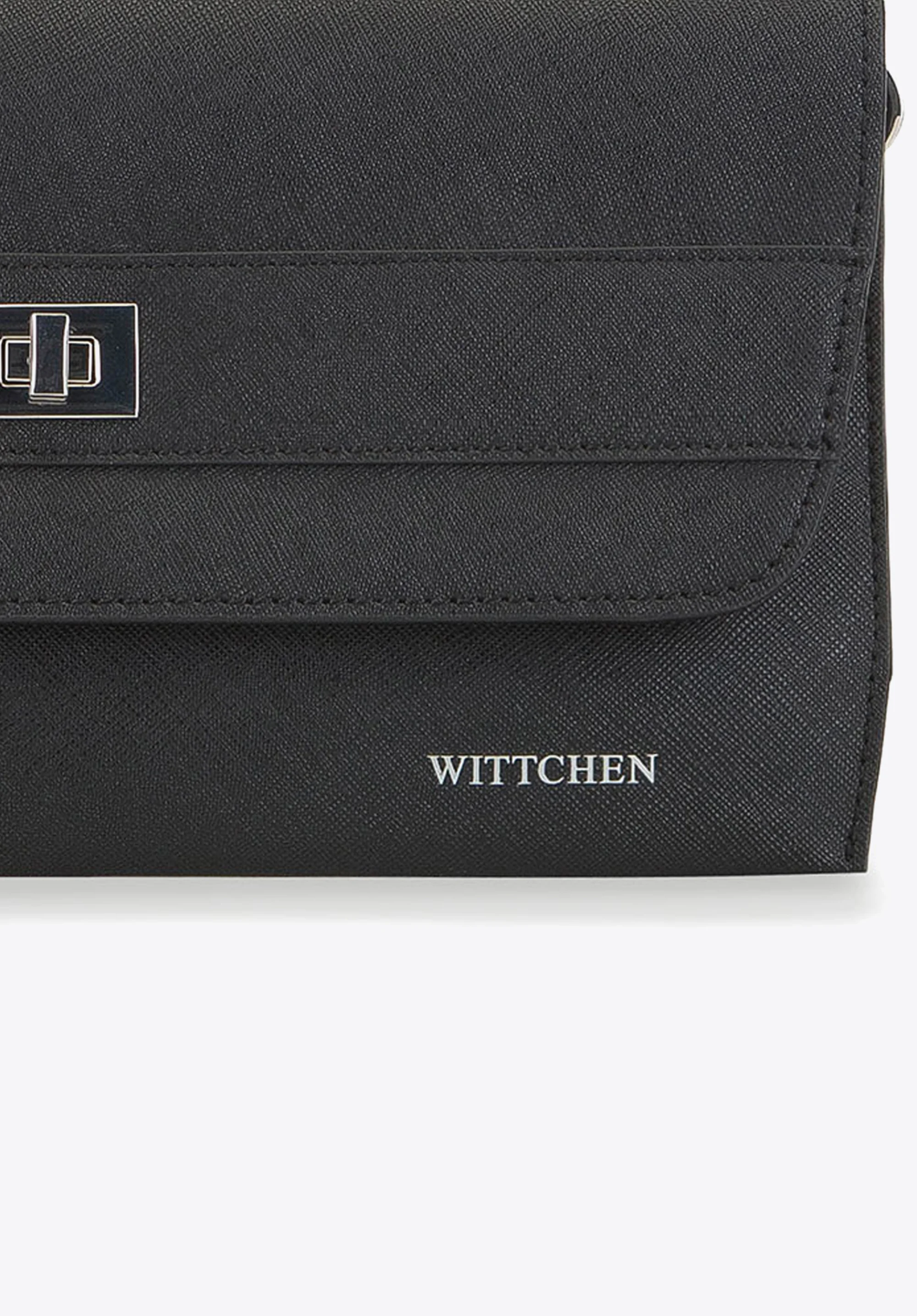 Torebka wieczorowa ze skóry saffiano