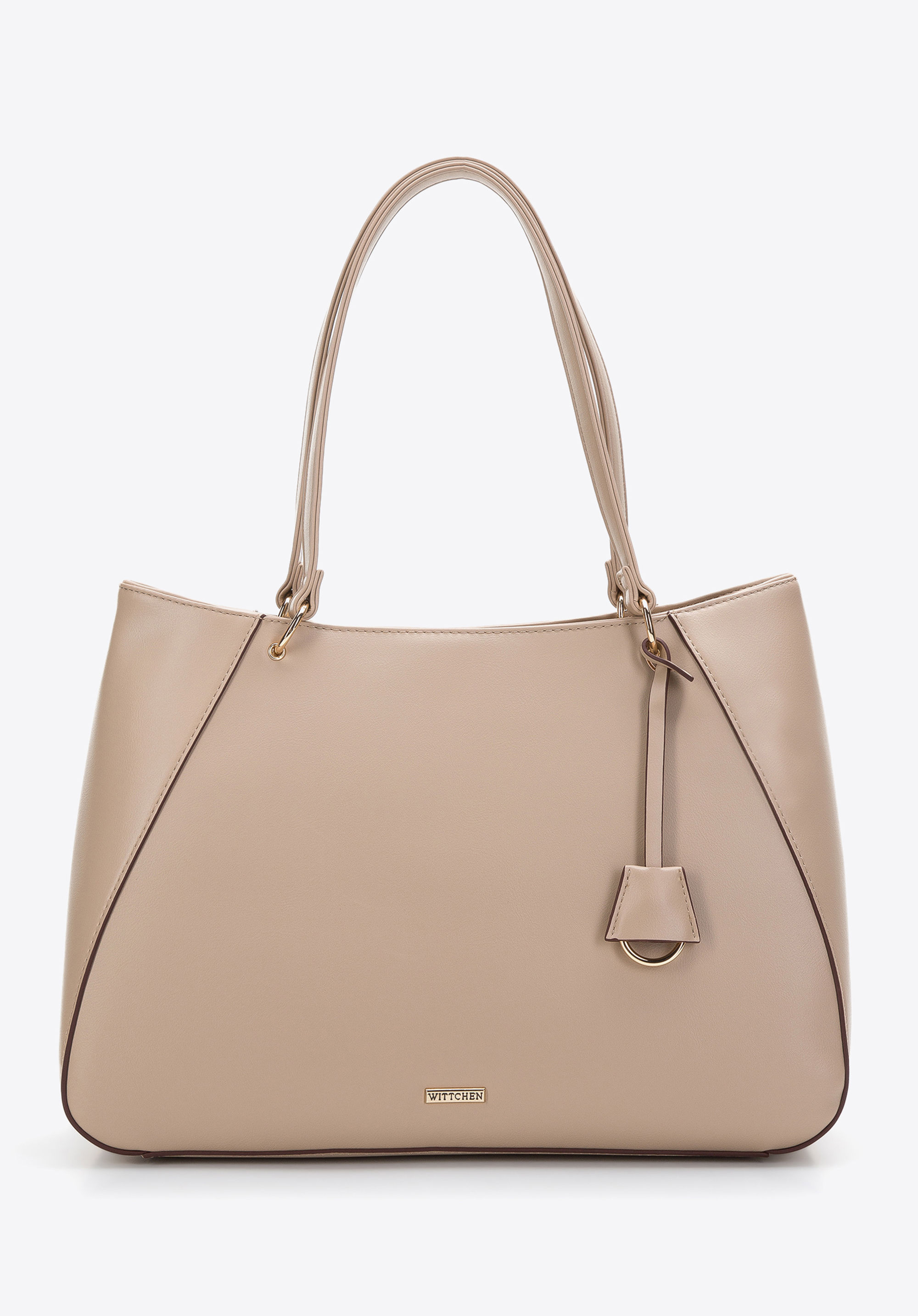 Torebka shopperka z matowej ekoskóry zaokrąglona