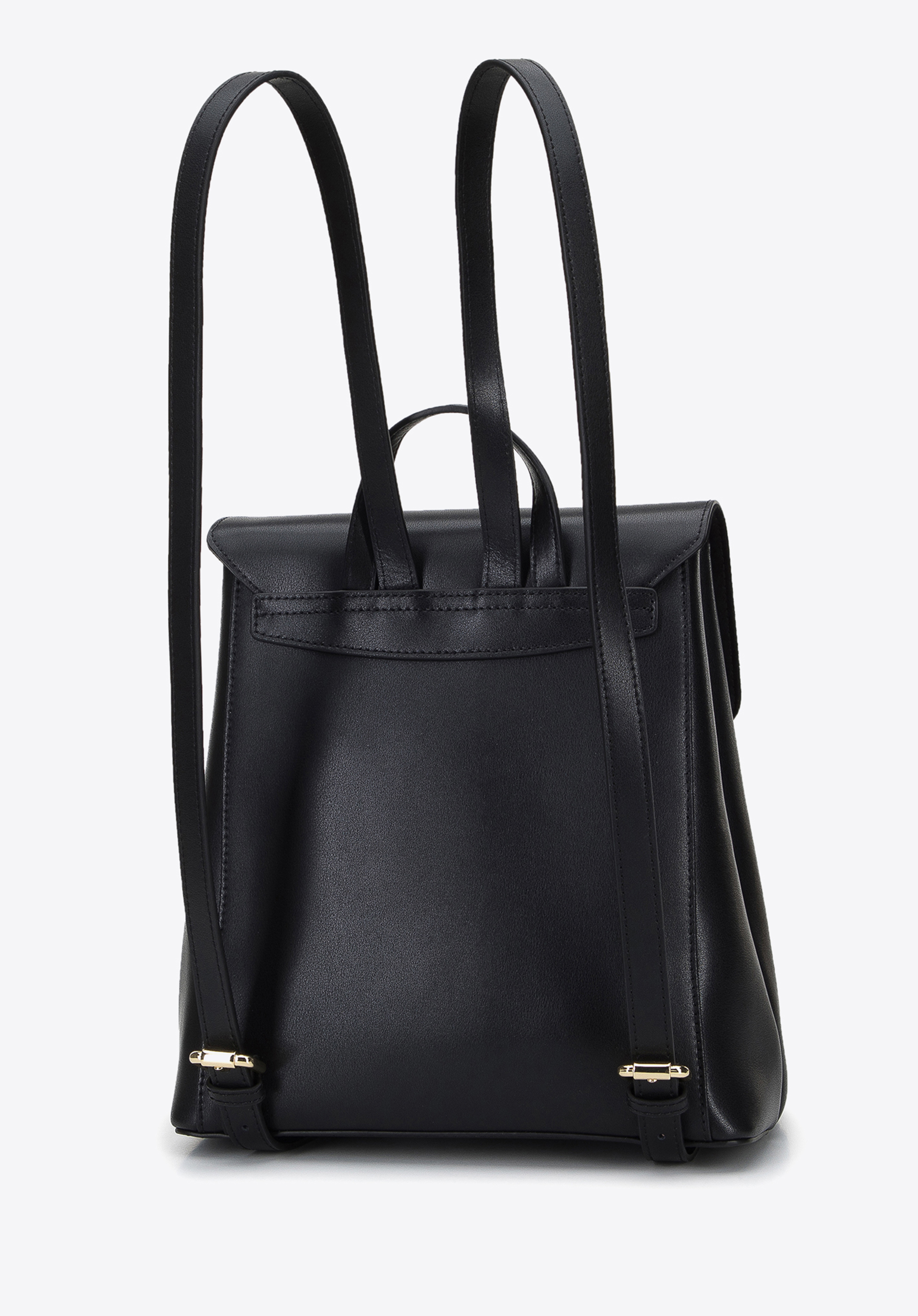 Damski plecak skórzany dwukomorowy prosty