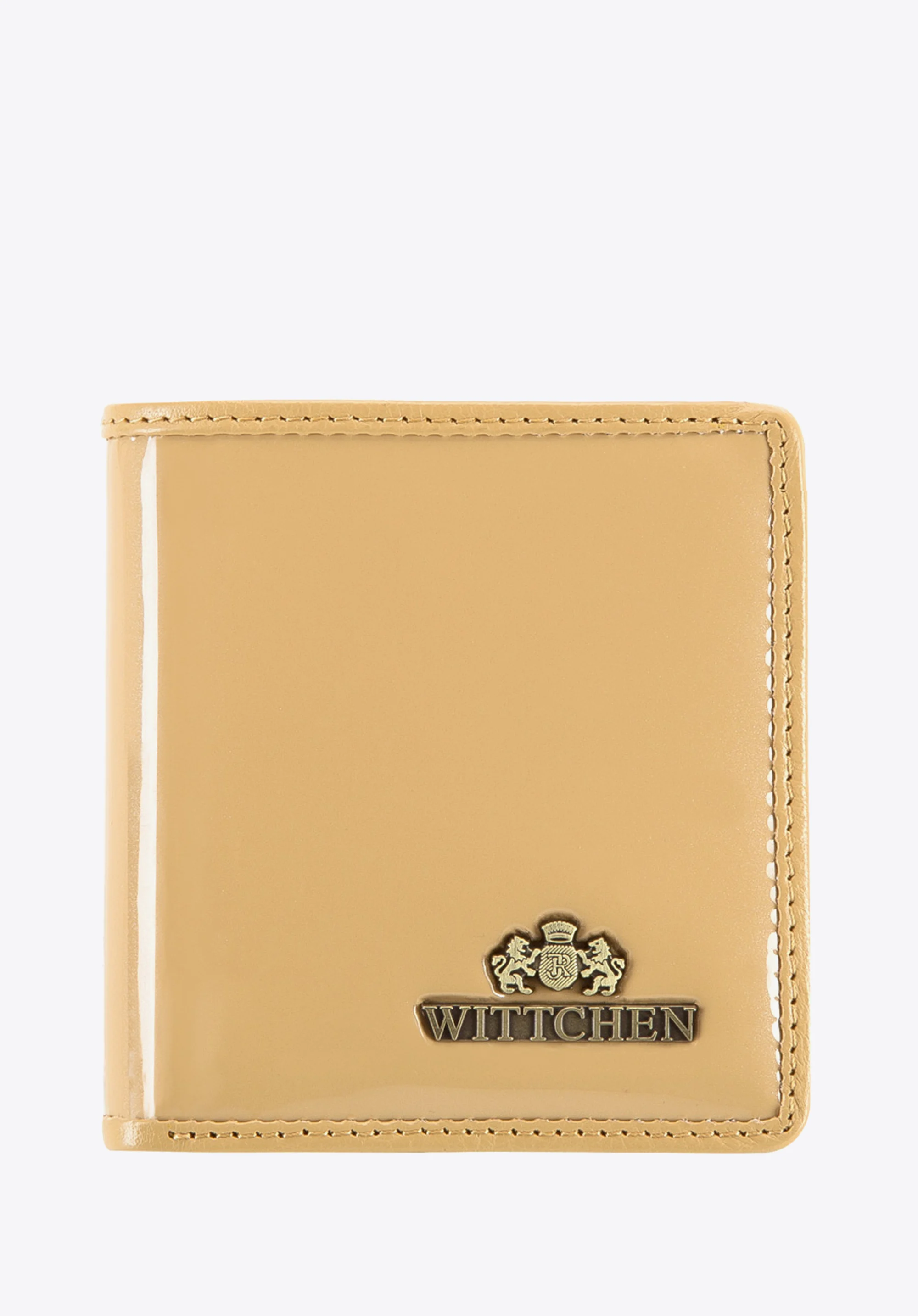 Damski portfel ze skóry lakierowany mały