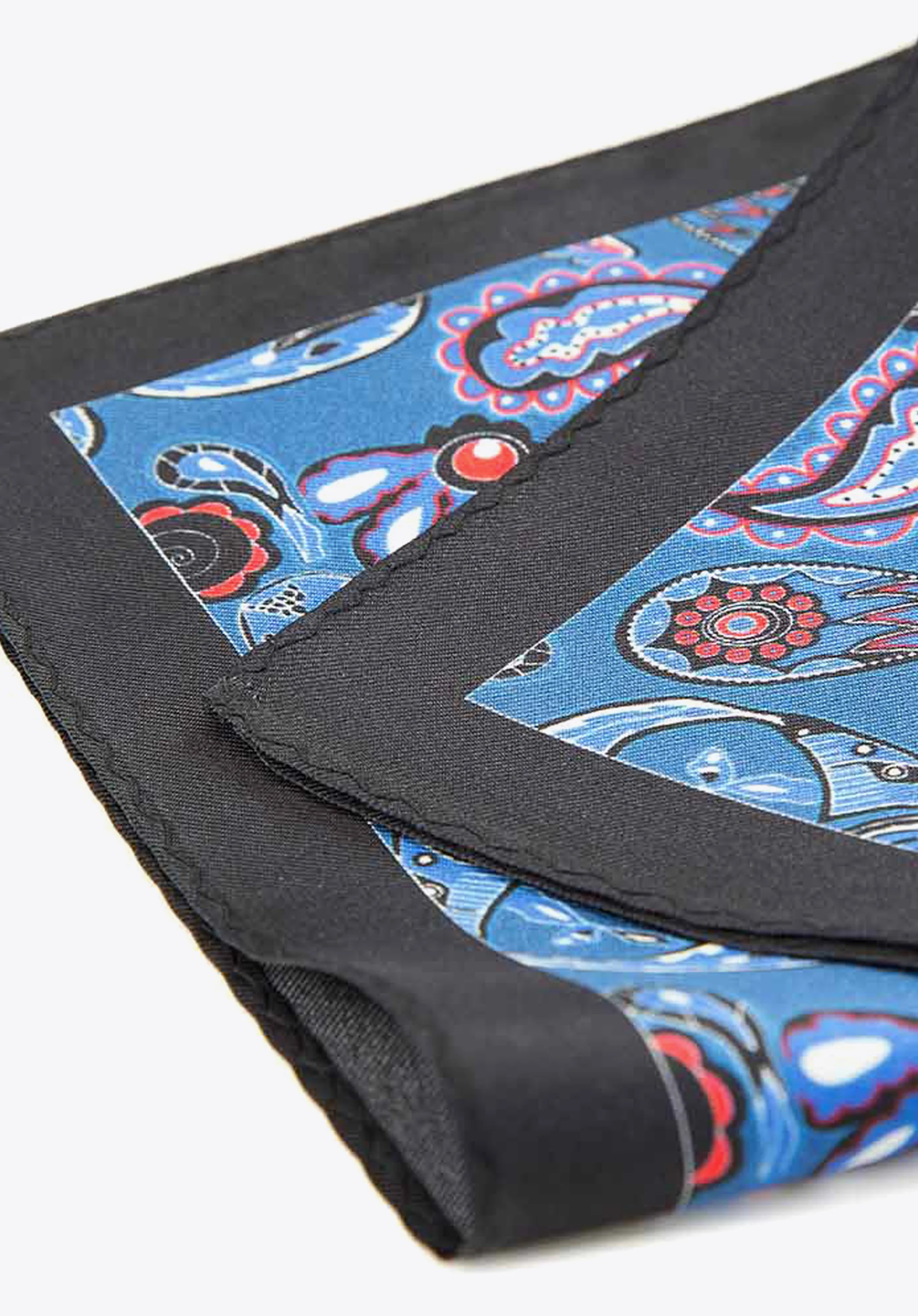 Poszetka z jedwabiu wzorzysta duża