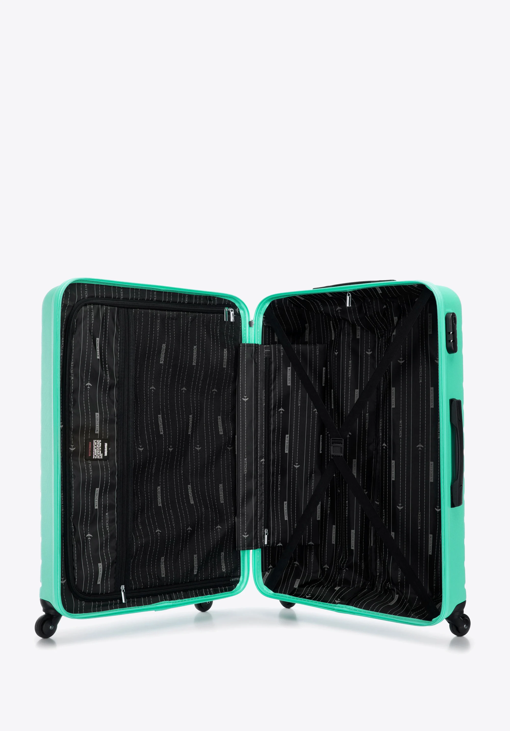 Walizka kabinowa z ABS-u z geometrycznym tłoczeniem