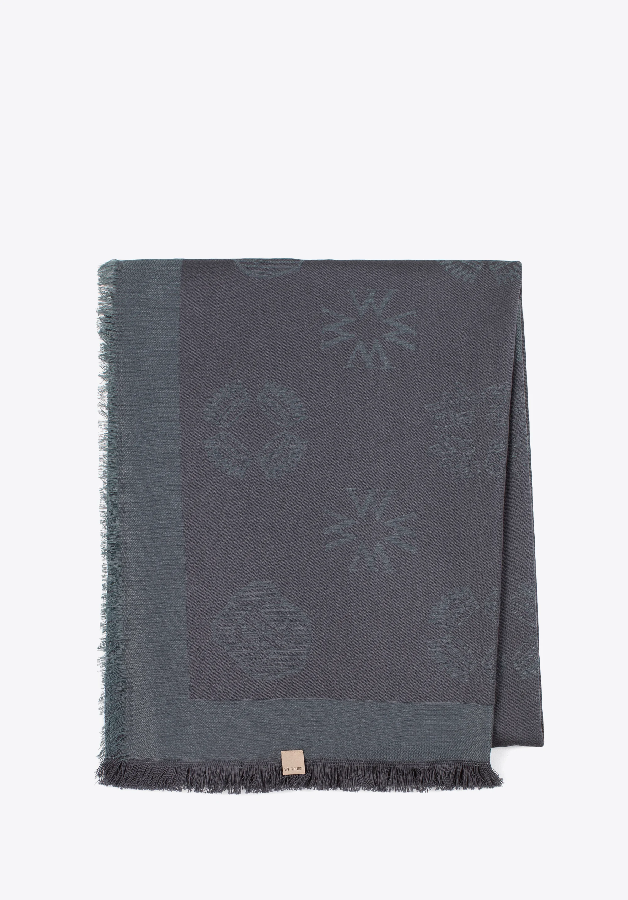 Damska chusta z bambusem tkana w monogram