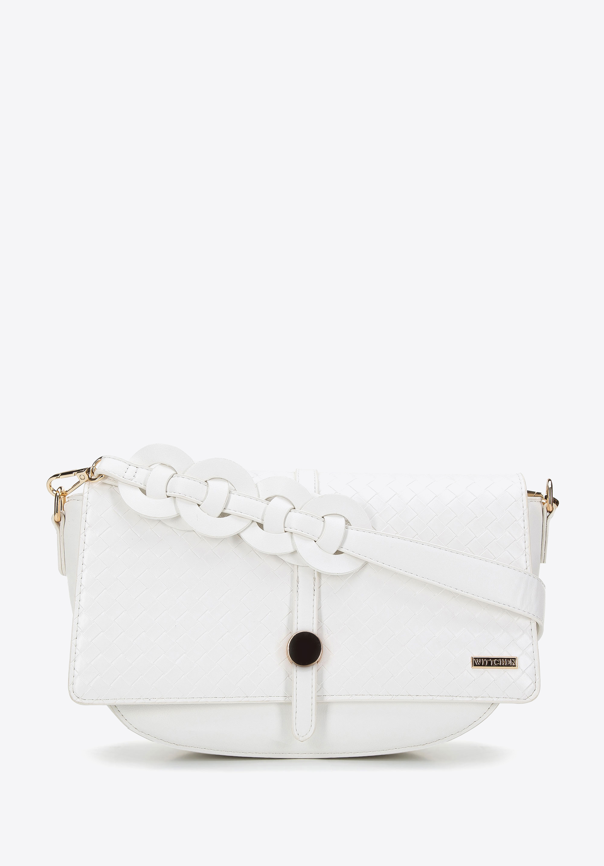 Torebka półksiężyc z plecionką