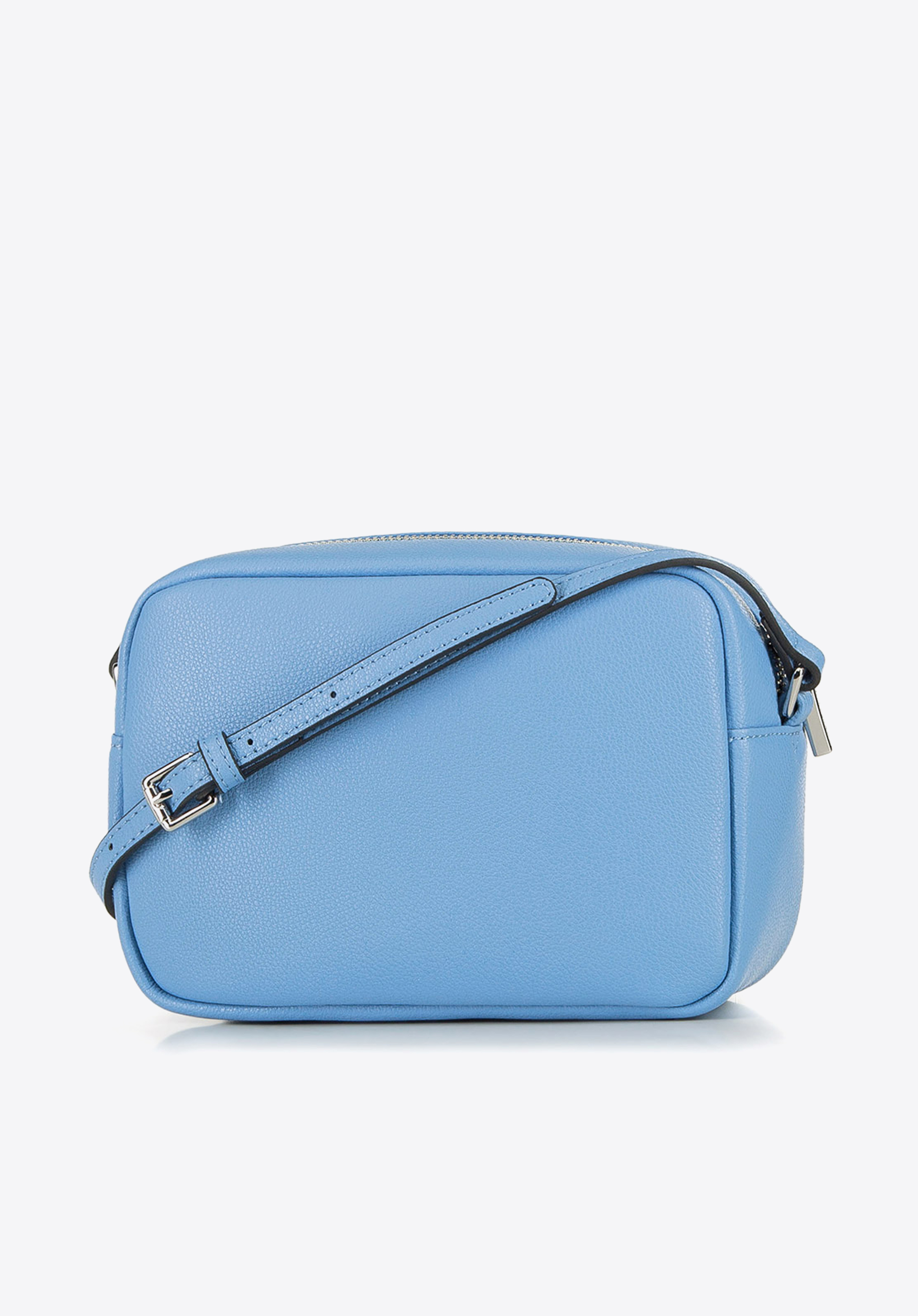 Damska listonoszka skórzana w zygzaki