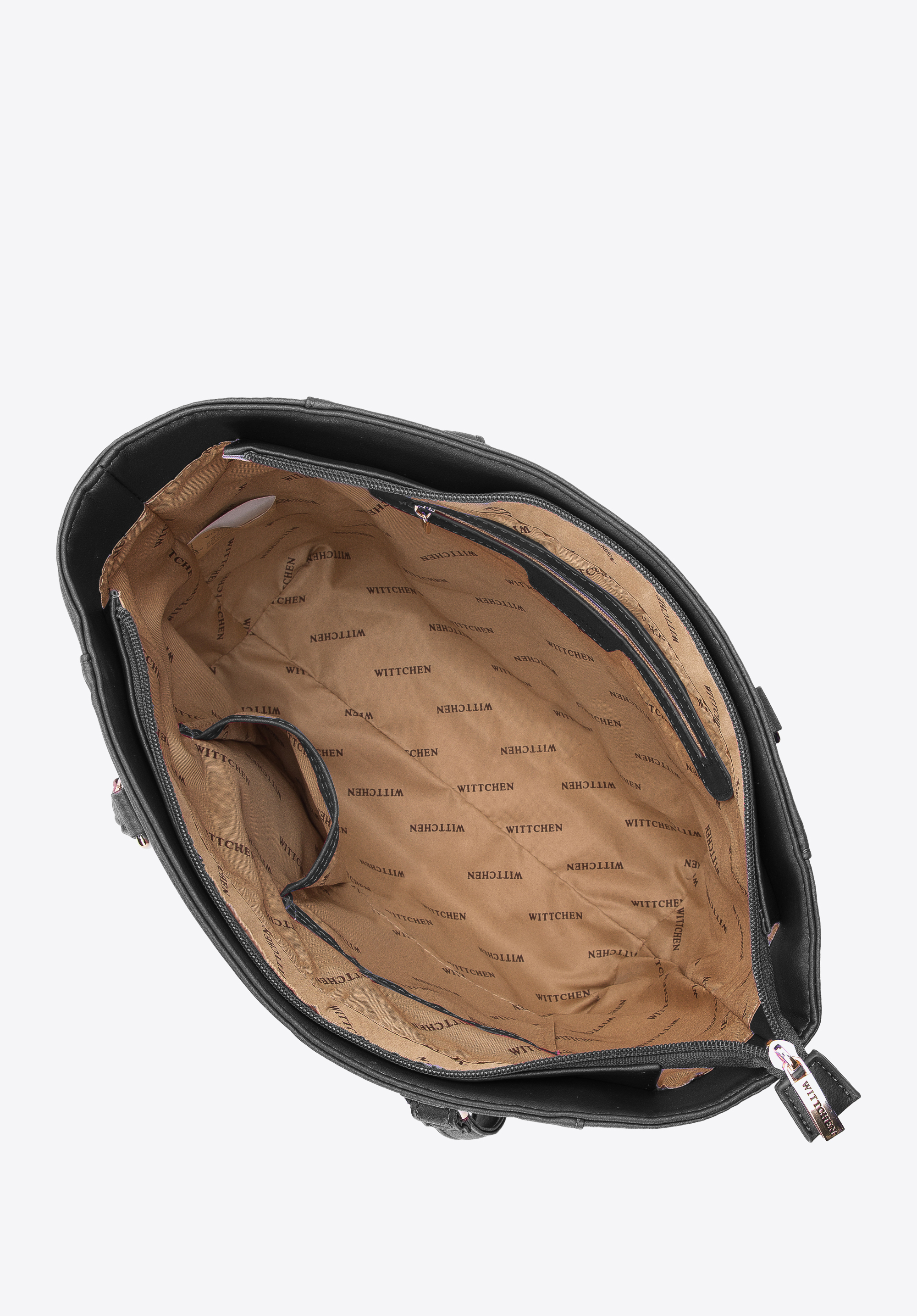 Torebka shopperka z kieszenią z przodu i chwostem