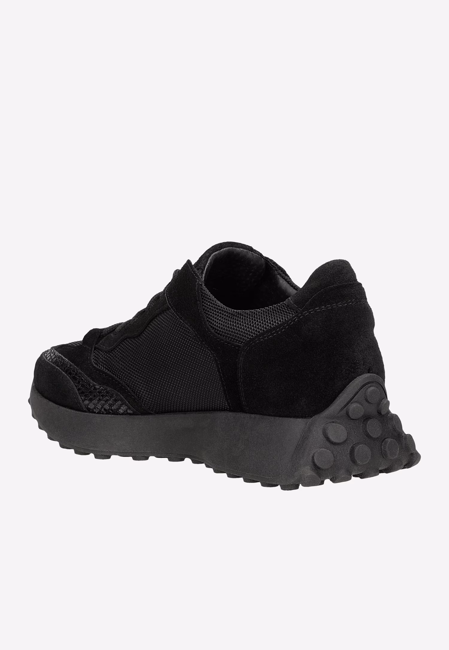 Czarne sneakersy damskie z łączonych materiałów