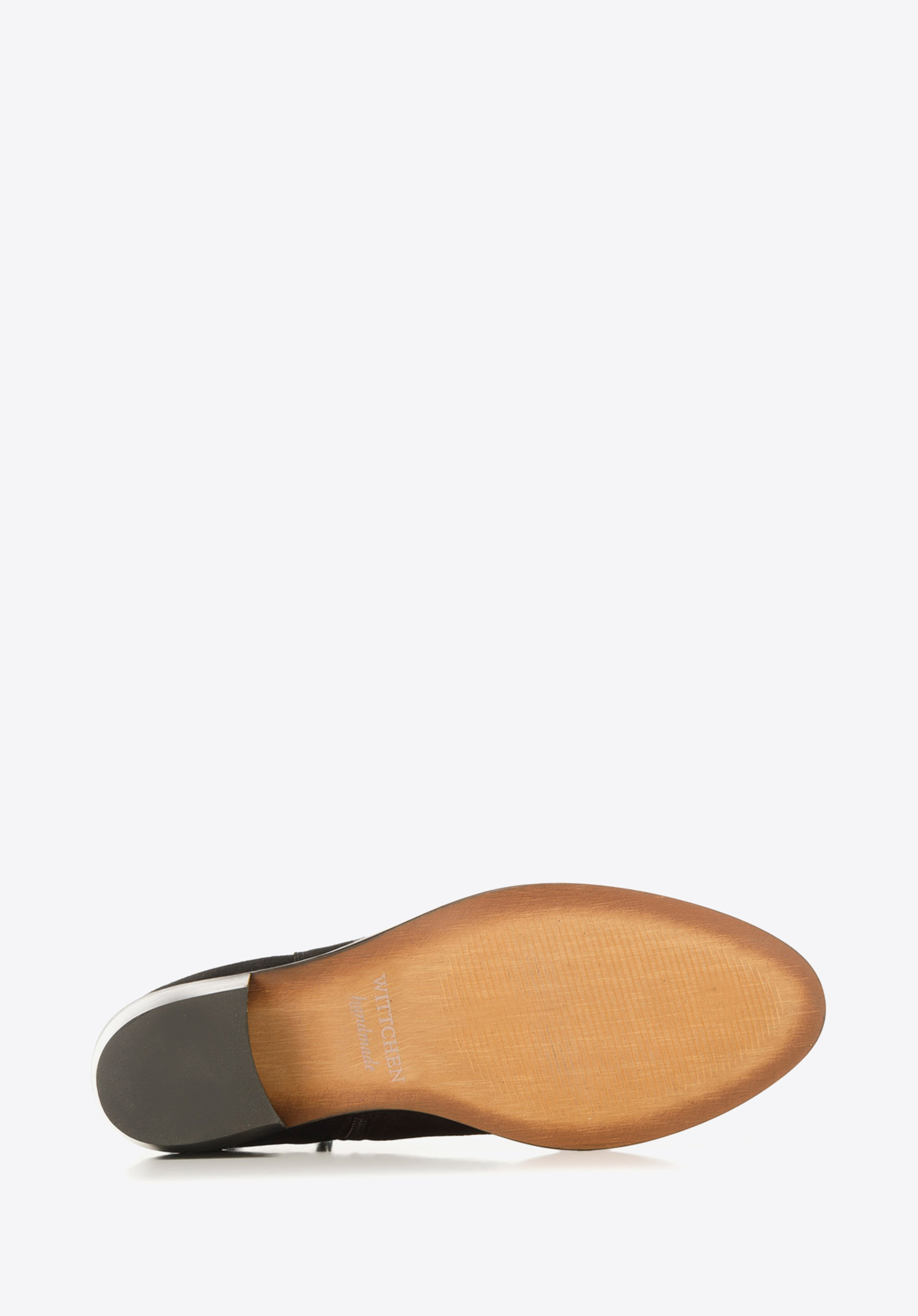 Kowbojki z ażurowego zamszu niskie