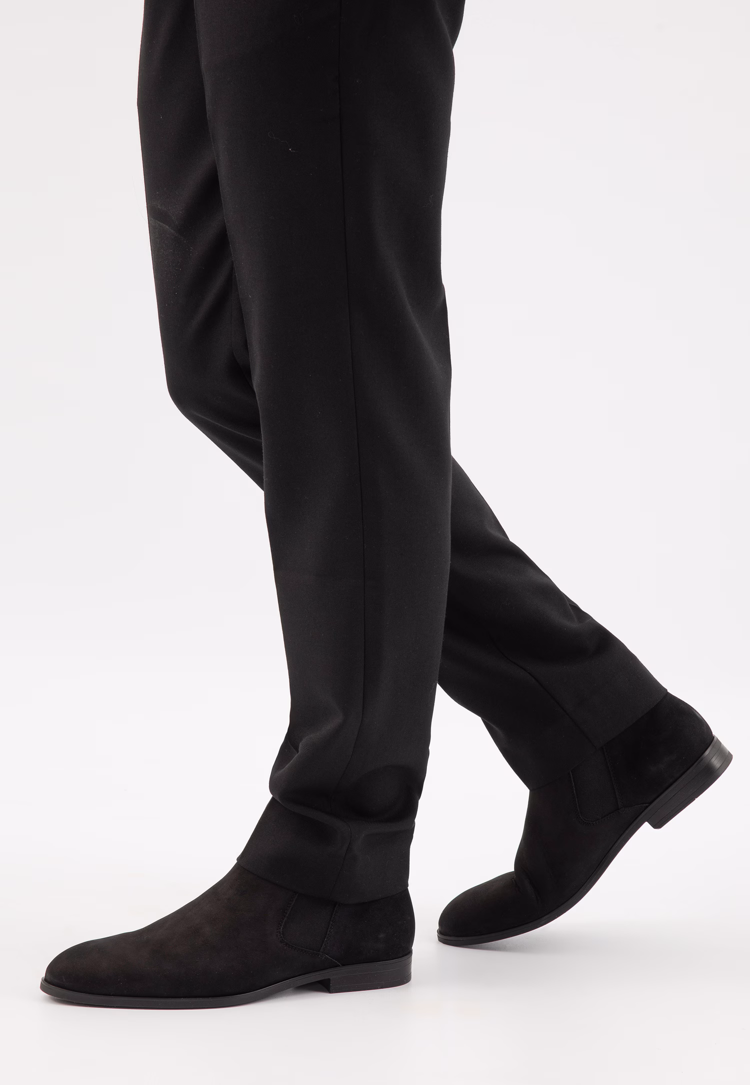 Ciemnobrązowe botki męskie ze skóry licowej