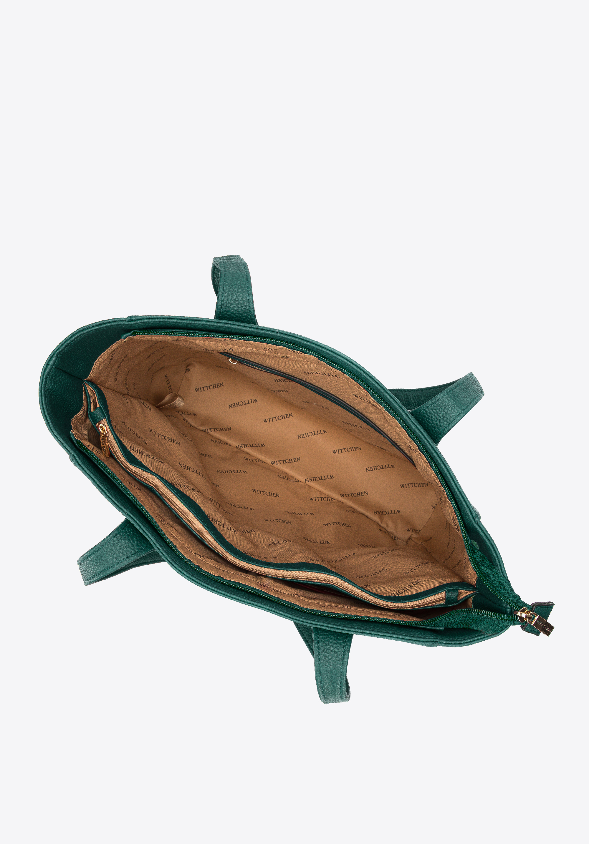 Torebka shopperka klasyczna z kieszenią z przodu