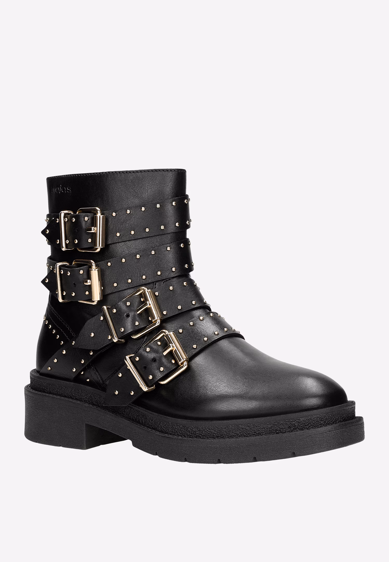 Czarne bikery ze srebrnymi nitami