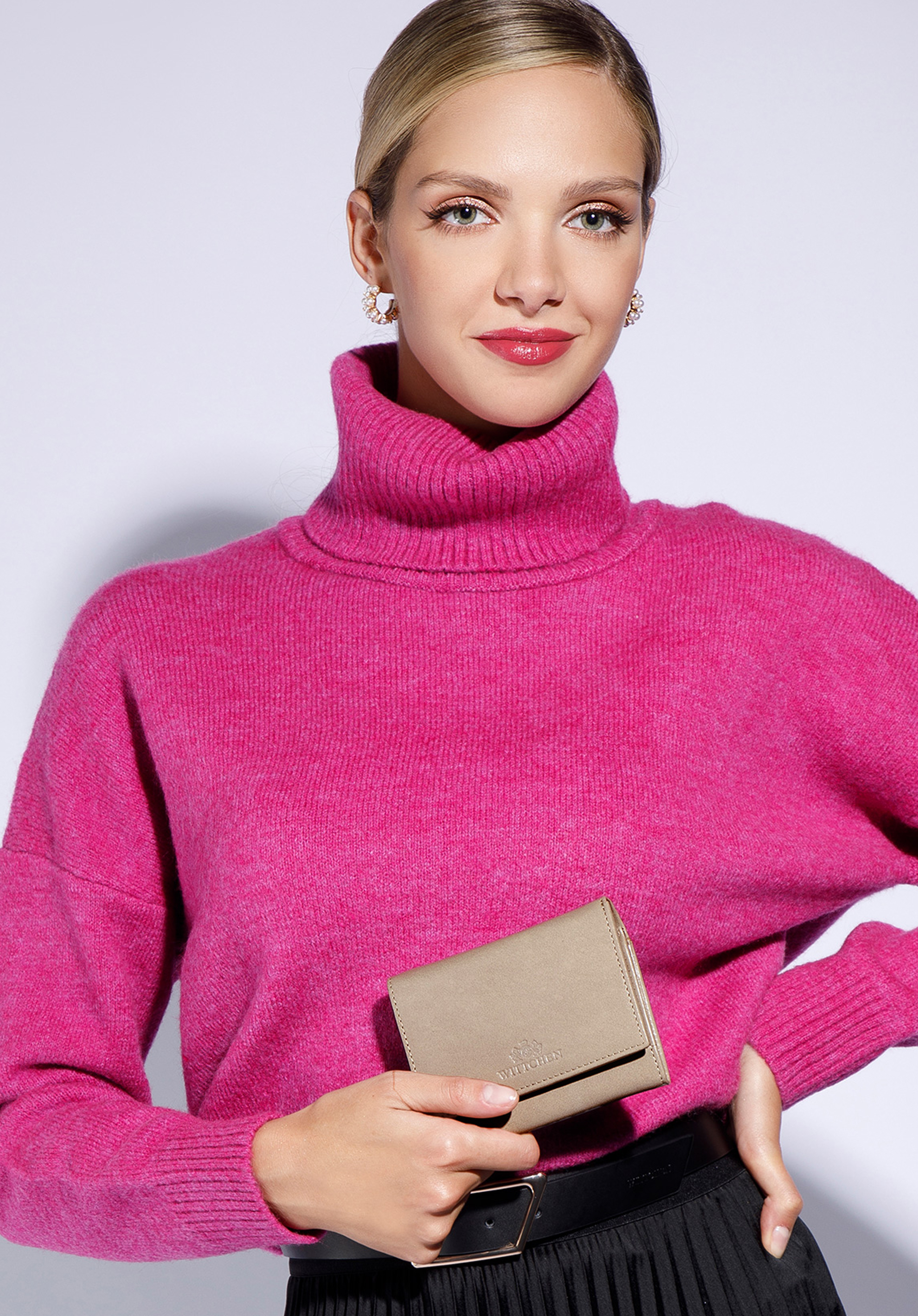 Damski portfel skórzany klasyczny średni