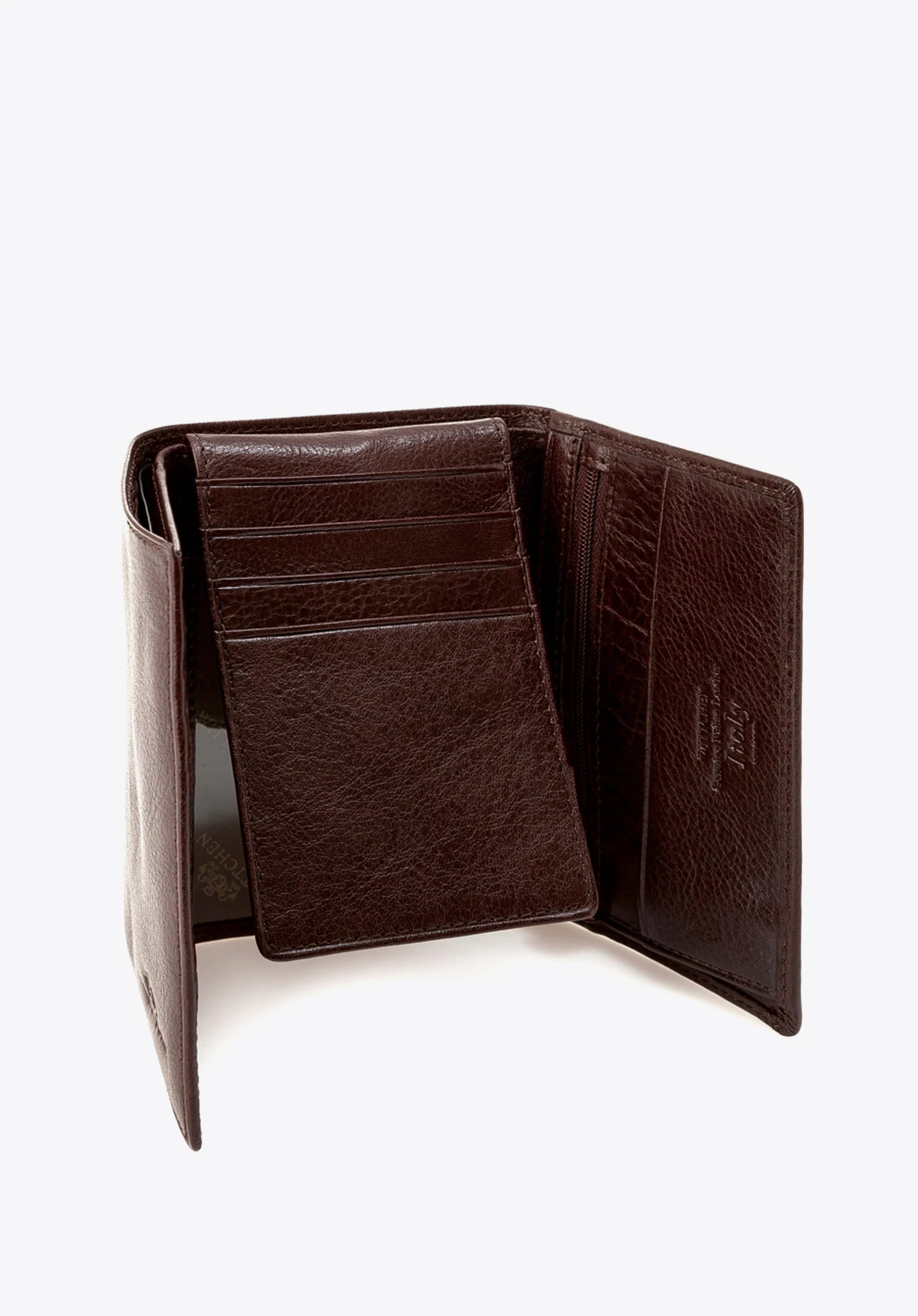 Męski portfel skórzany z wysuwanym panelem