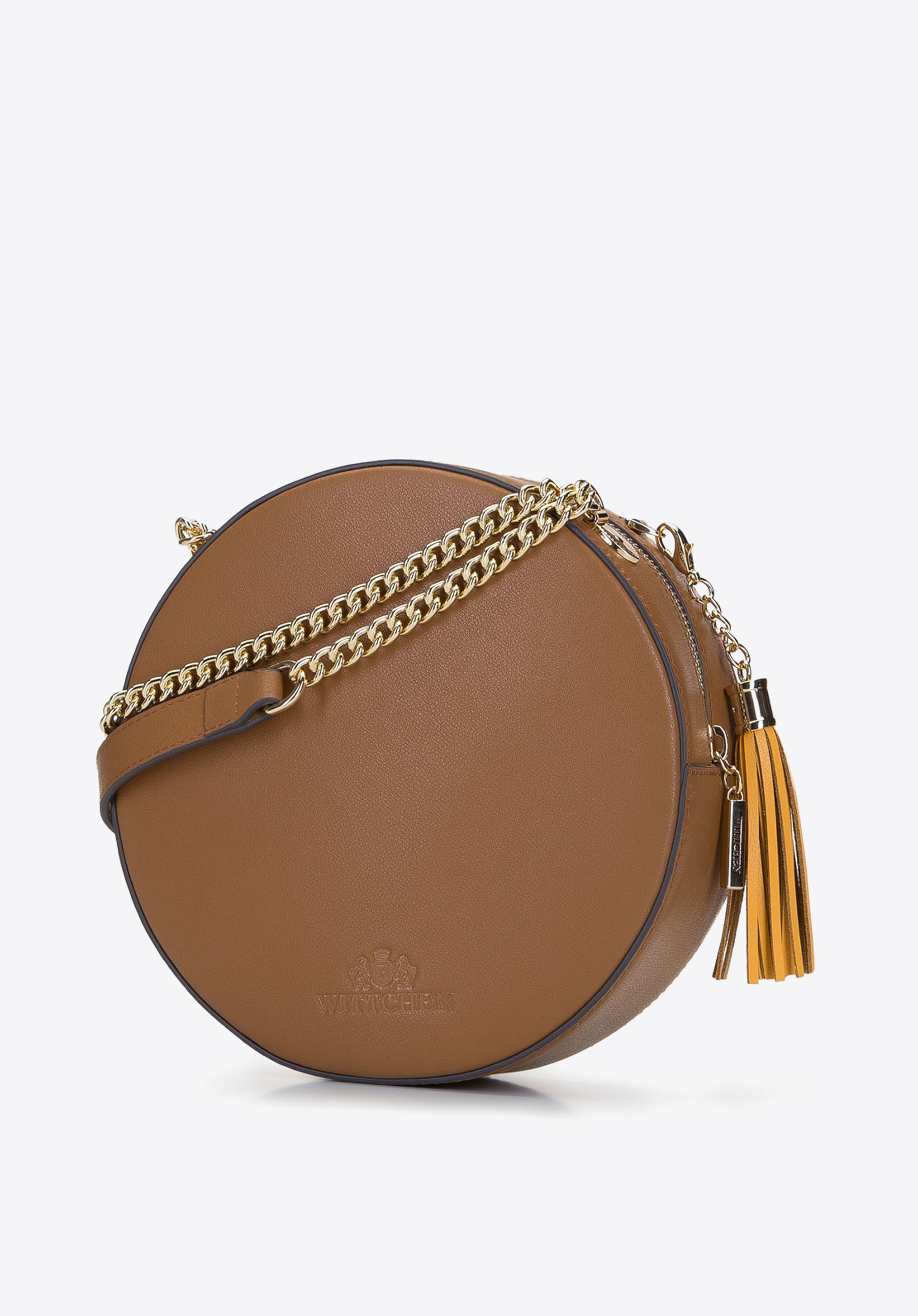 Torebka crossbody ze skóry okrągła – limitowana edycja