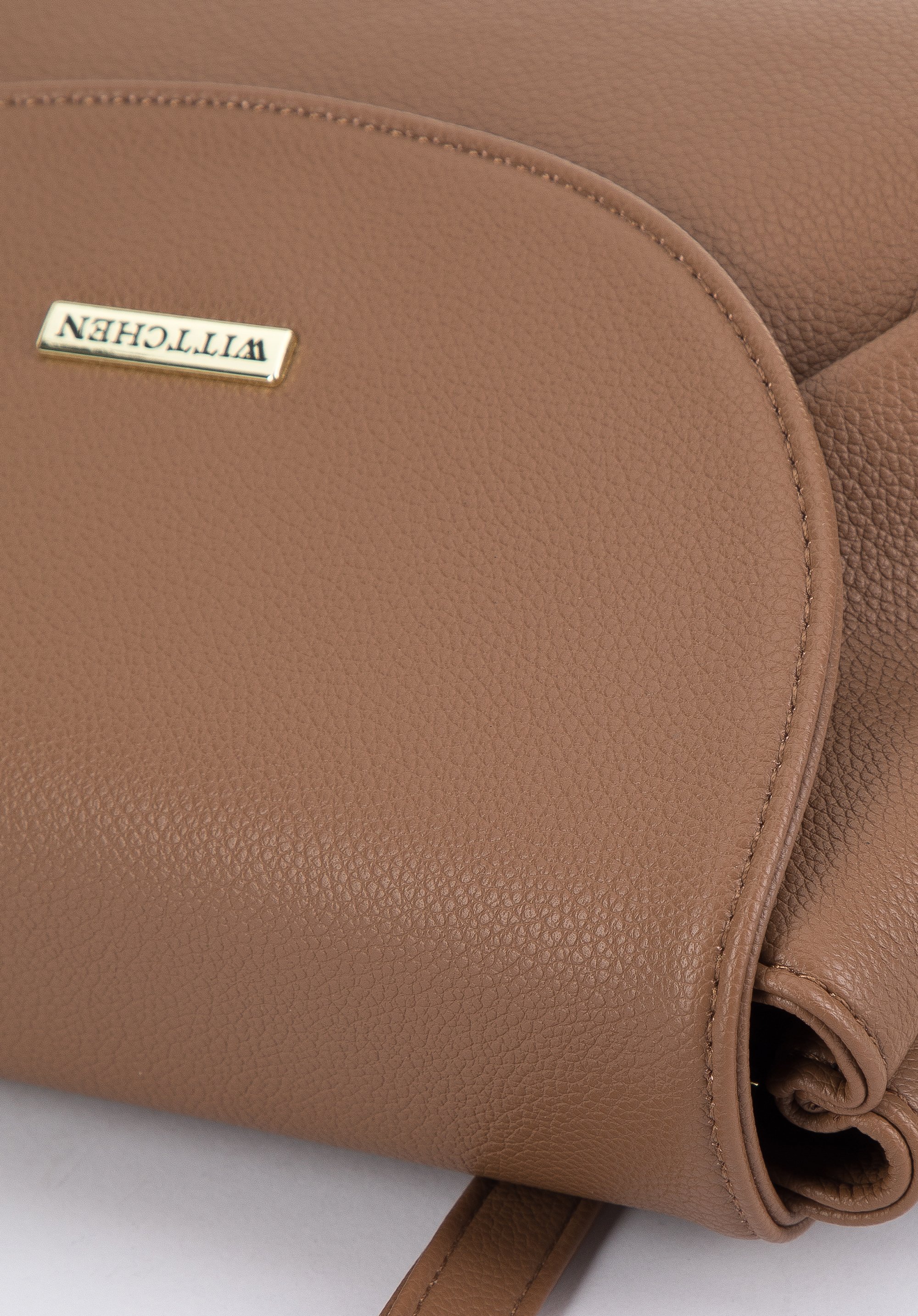 Damska listonoszka z ekoskóry marszczona