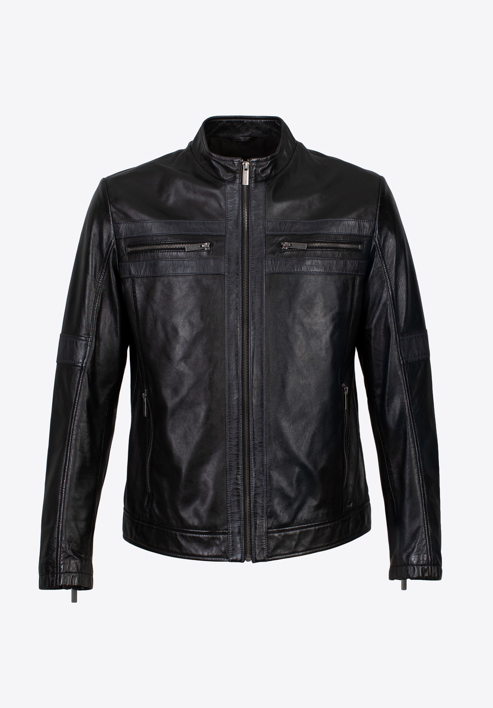 Męska kurtka skórzana dwukolorowa