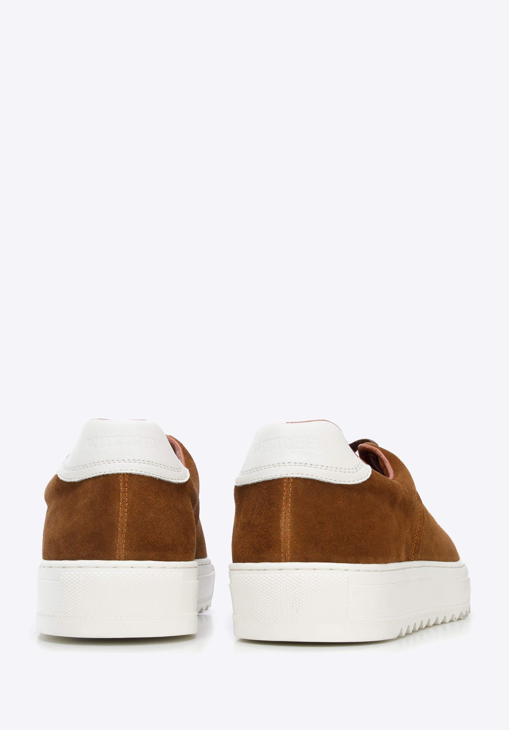 Męskie sneakersy zamszowe na grubej podeszwie