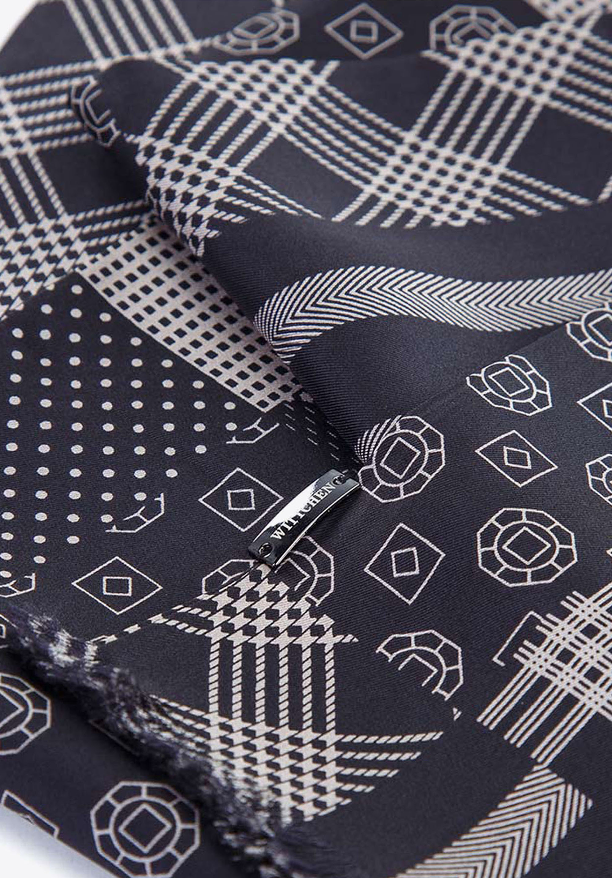 Męski szal z jedwabiu