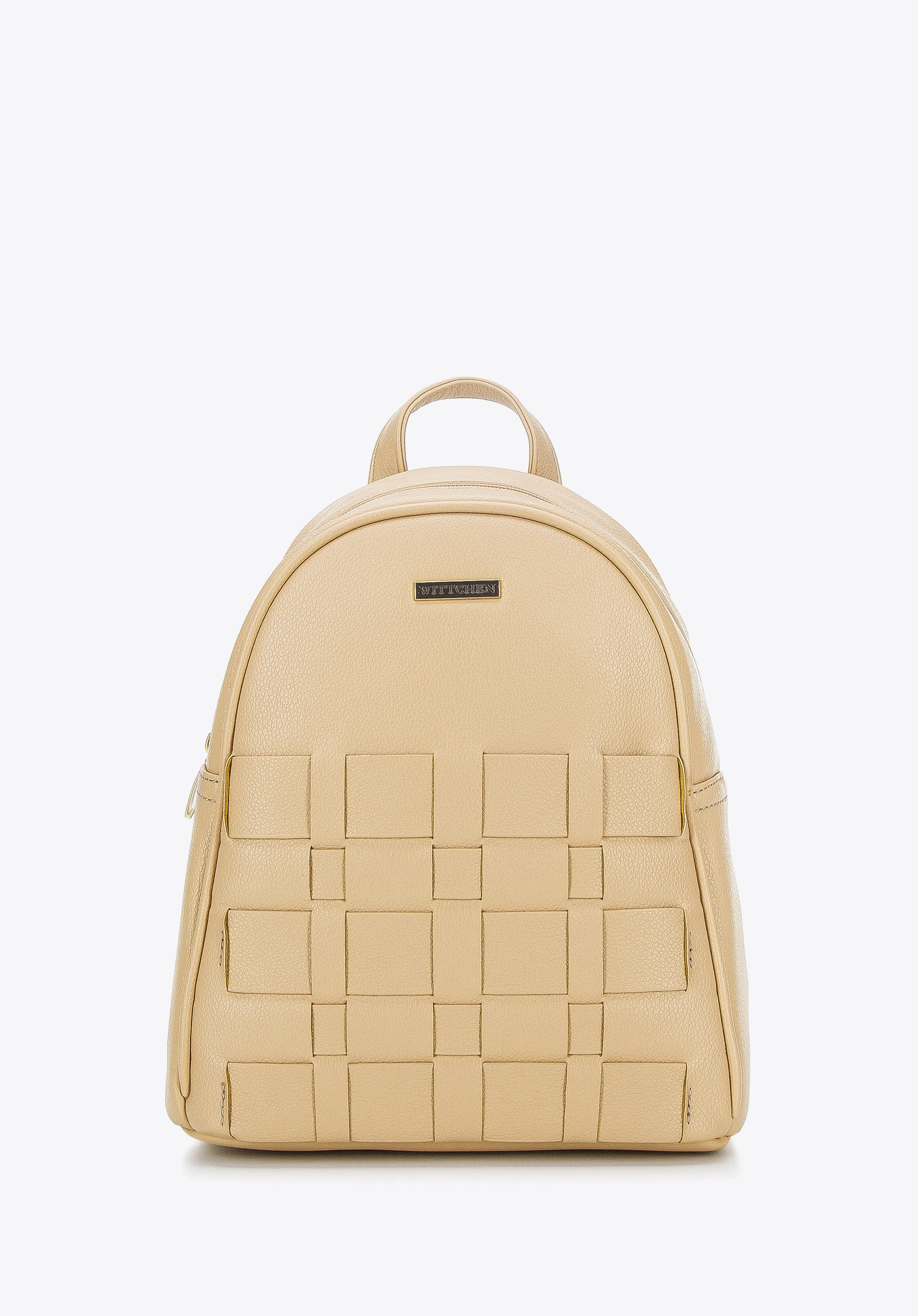 Damski plecak z ekoskóry z plecionką