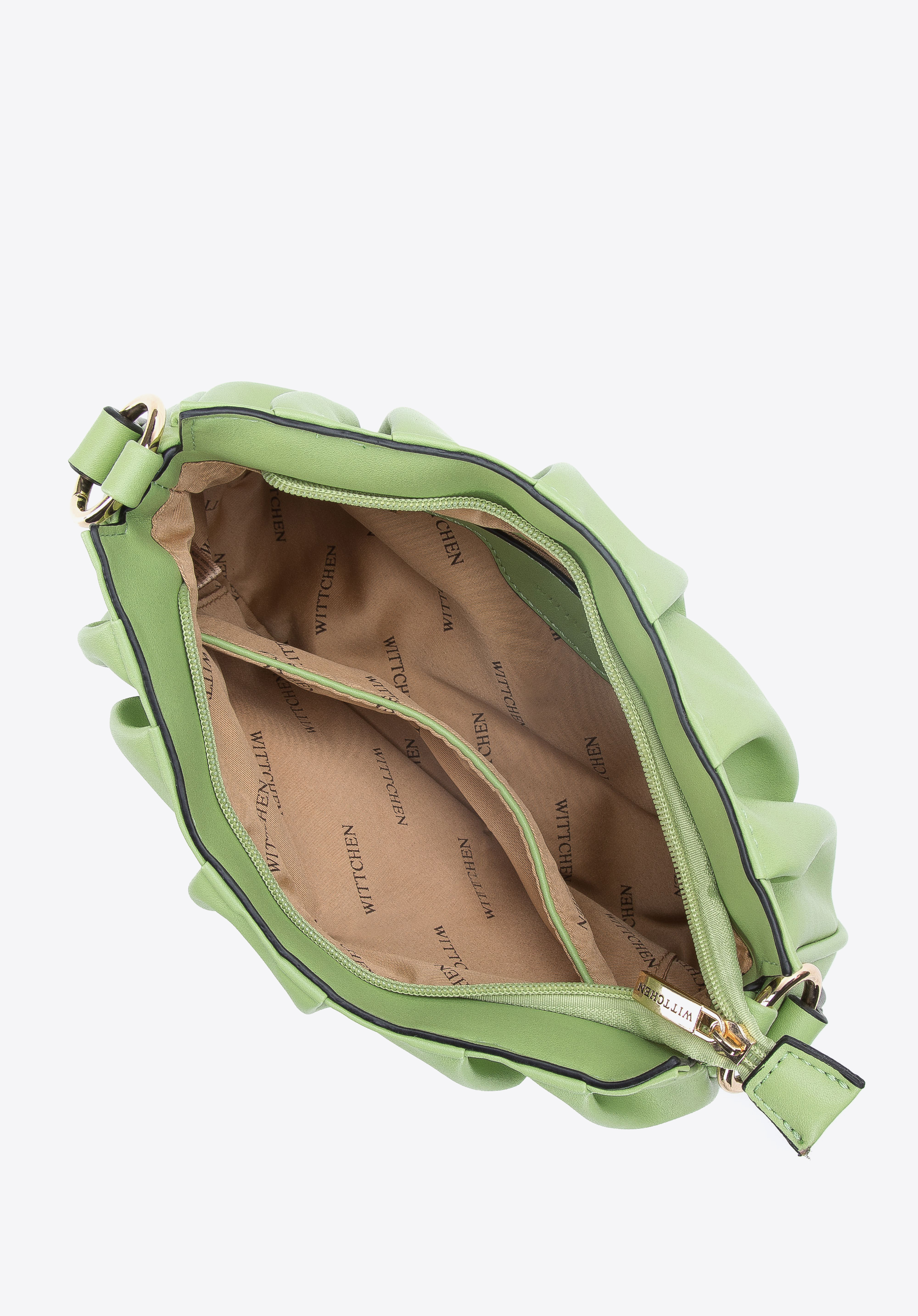 Damska torebka z marszczonej ekoskóry