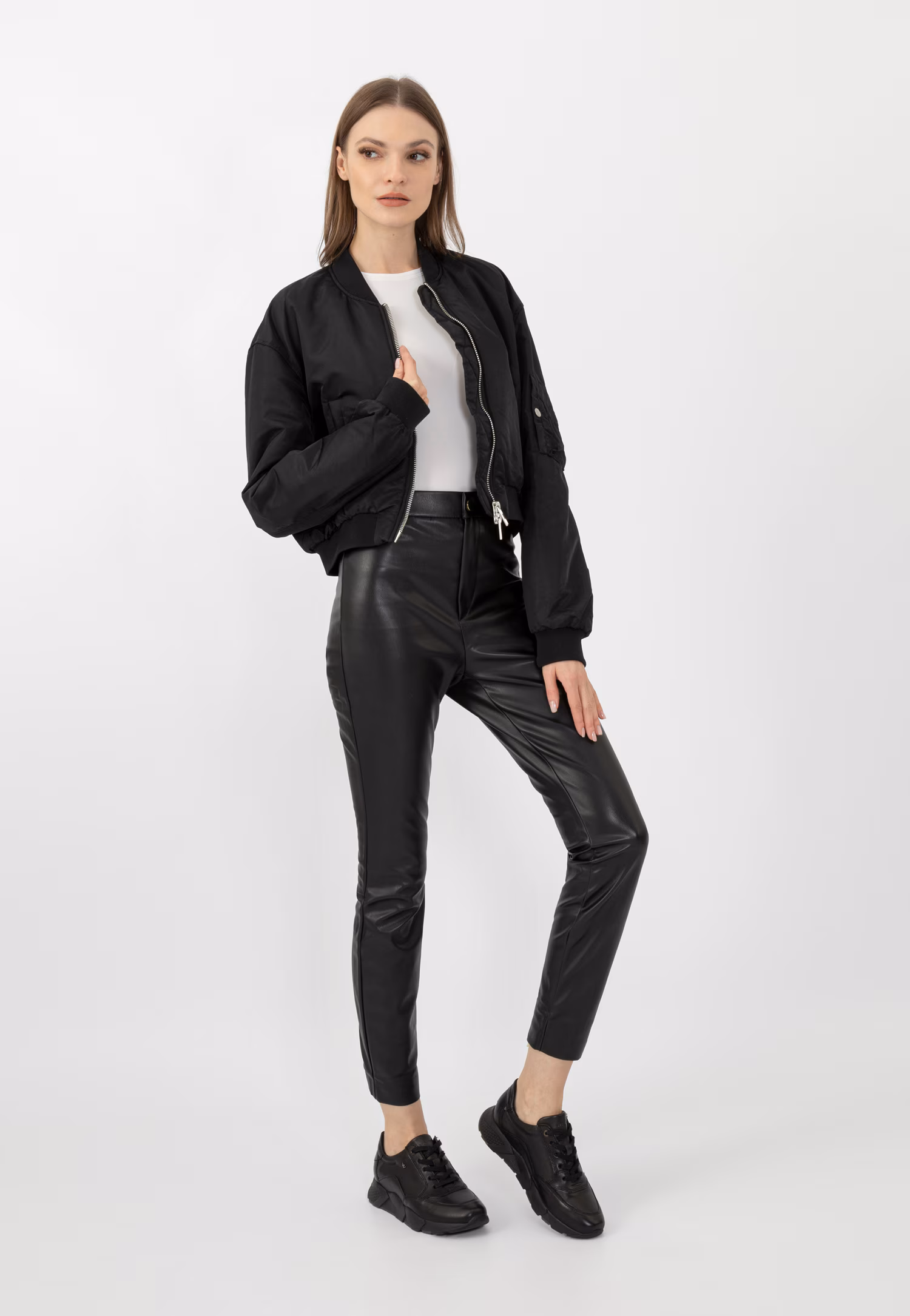 Czarne półbuty damskie