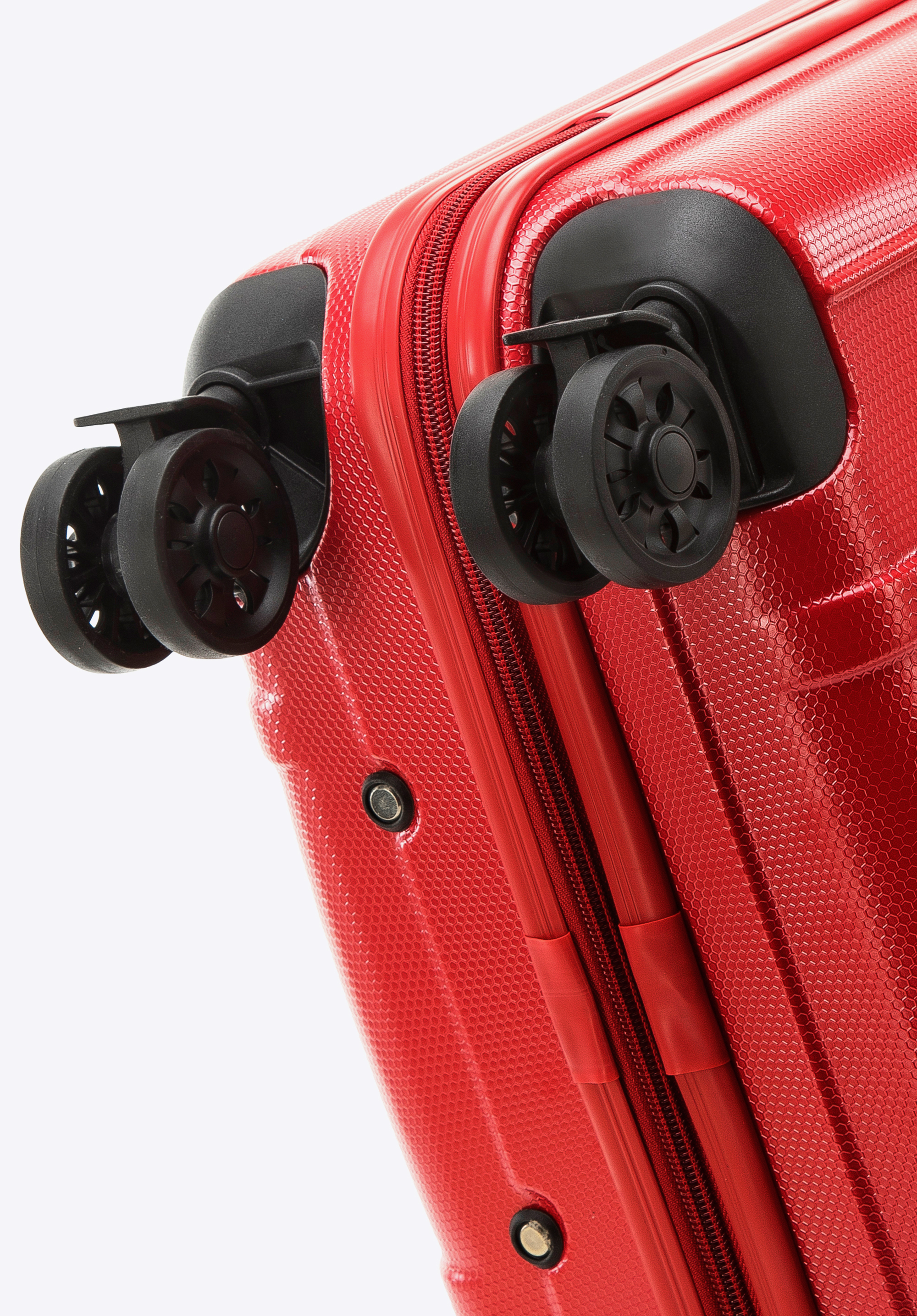 Walizka kabinowa z polikarbonu z pionowymi tłoczeniami