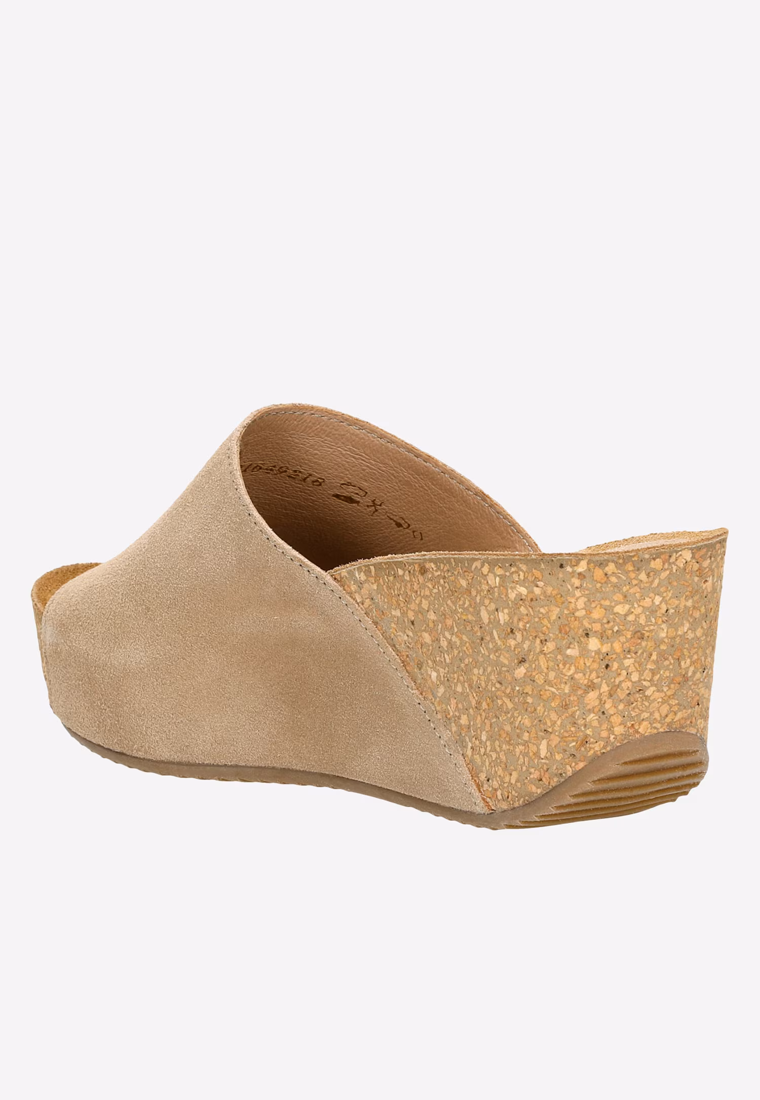 Złote klapki damskie na wysokiej koturnie