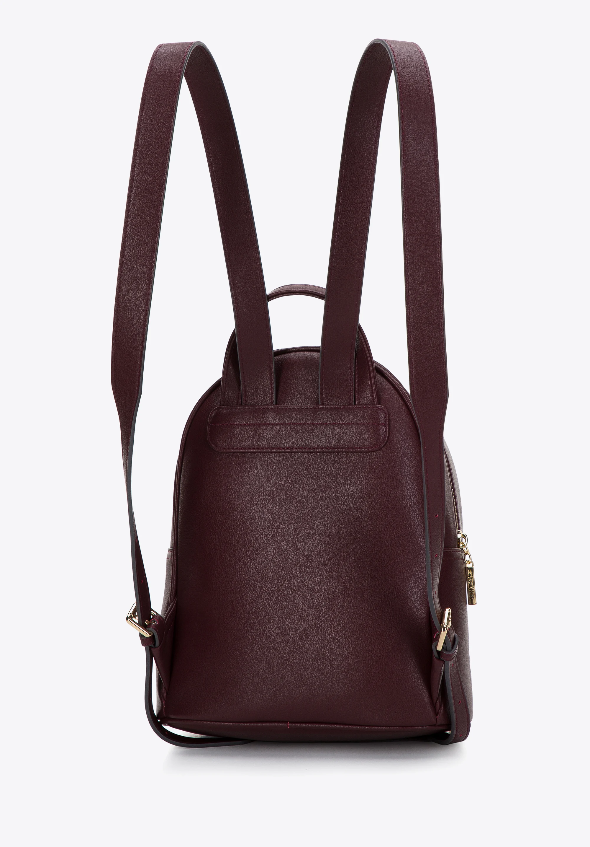 Damski plecak skórzany z marszczeniem