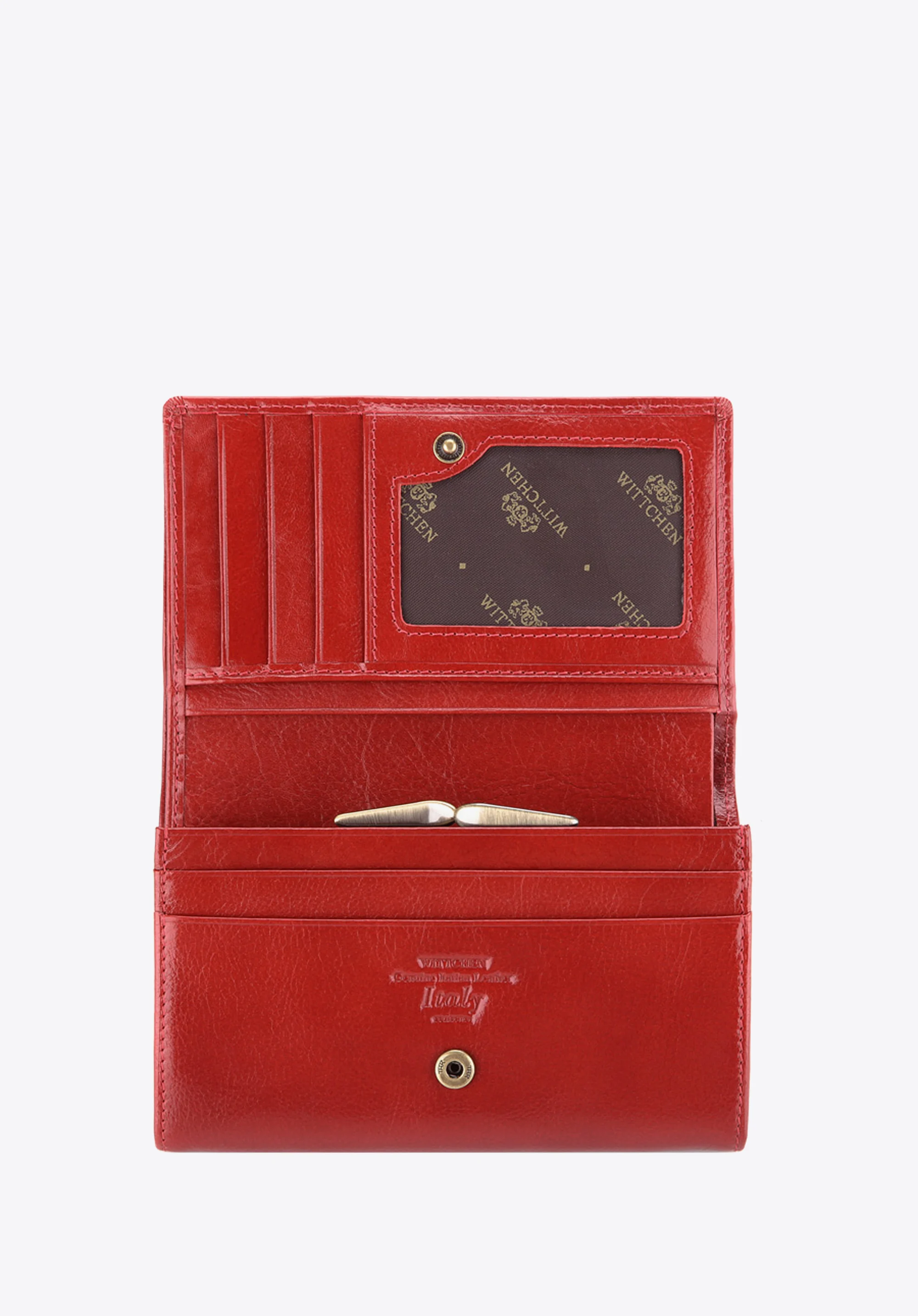 Damski portfel ze skóry z kieszenią na bigiel