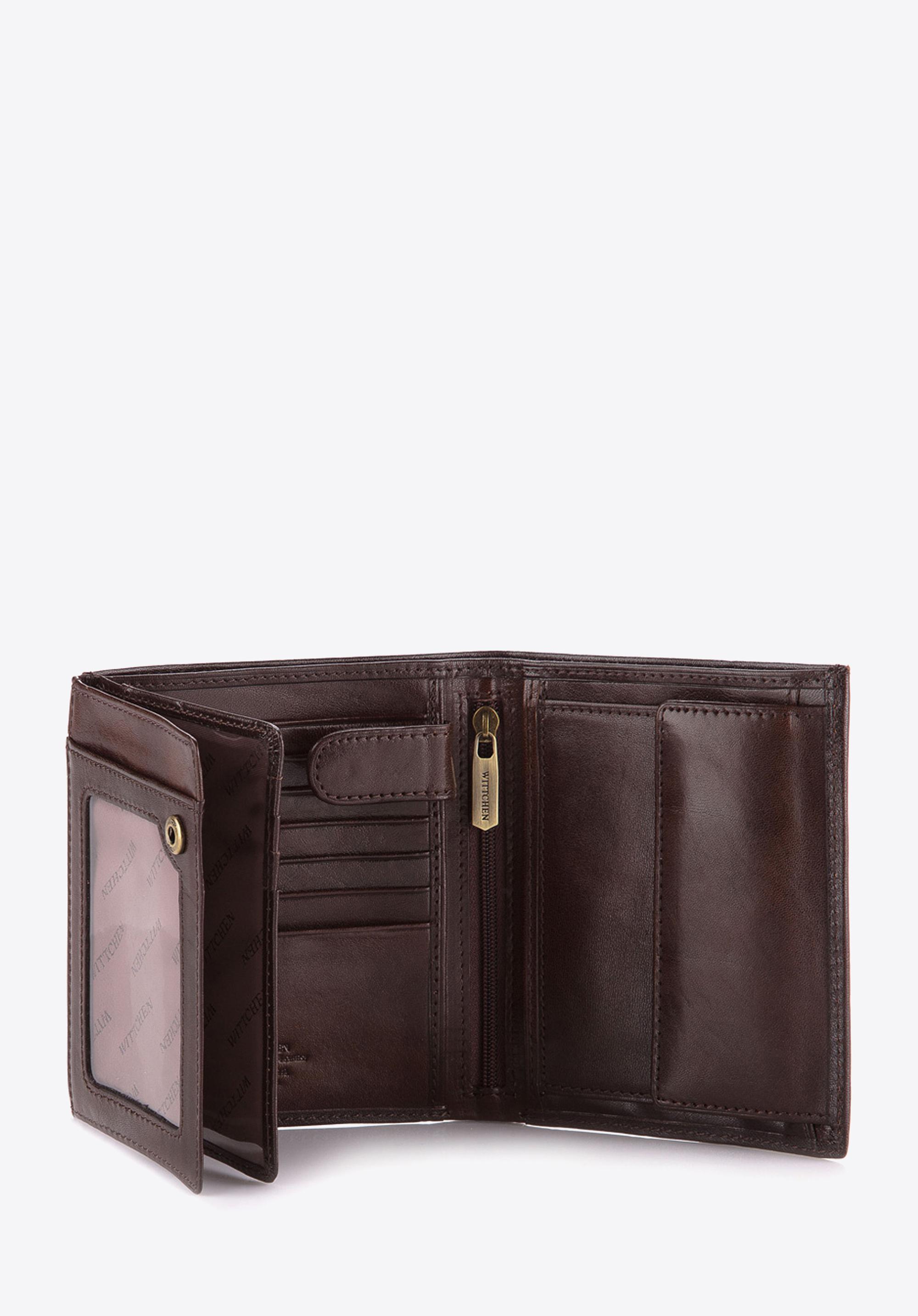 Męski portfel skórzany z podwójną kieszenią duży