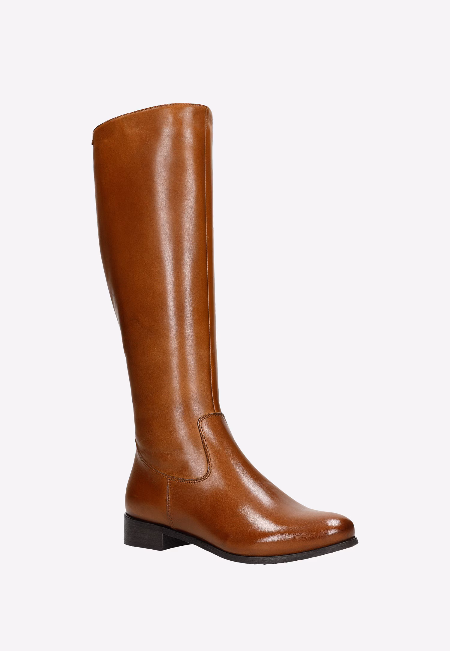 Czarne skórzane kozaki oficerki damskie