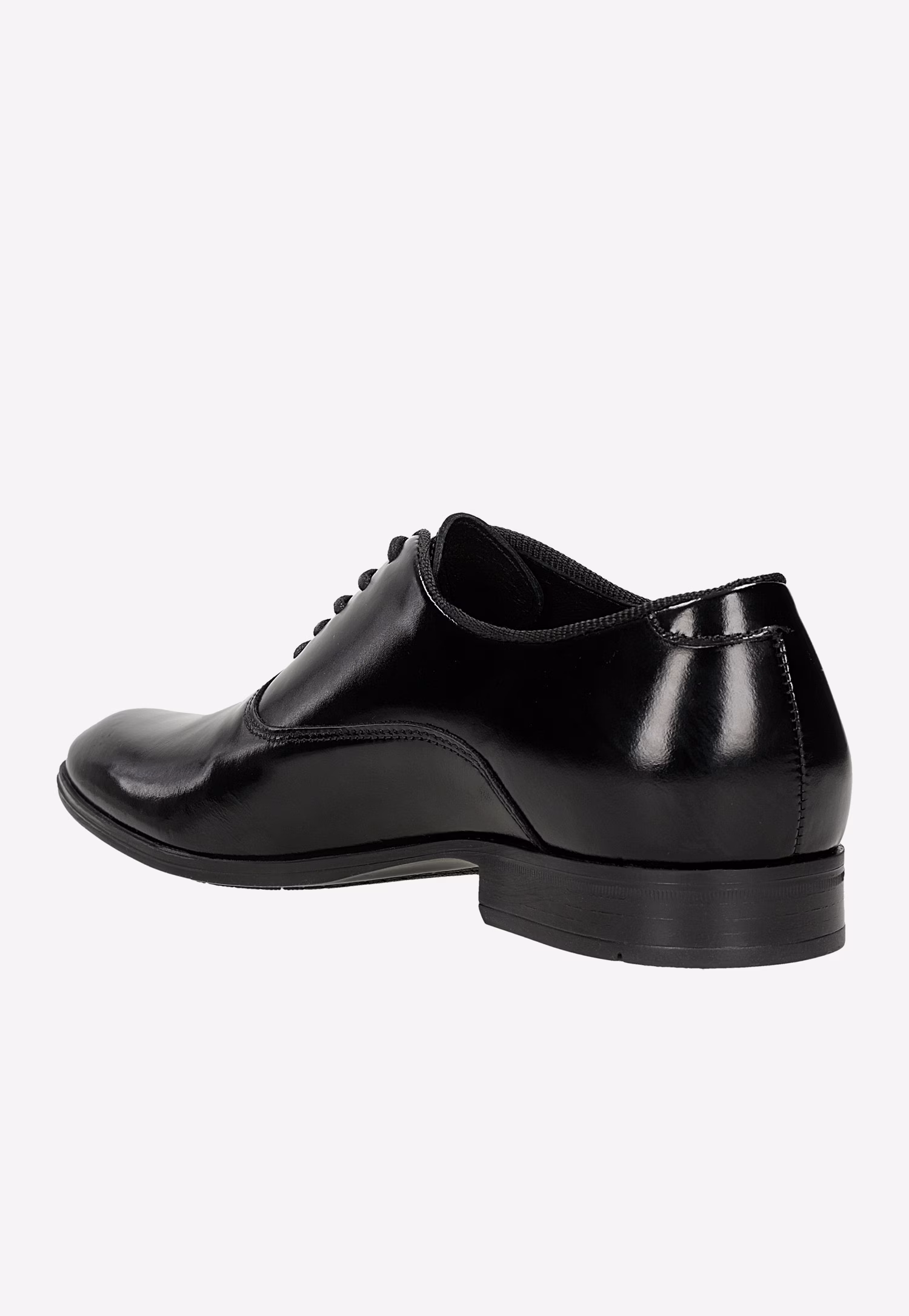 Sznurowane lakierowane półbuty męskie wizytowe