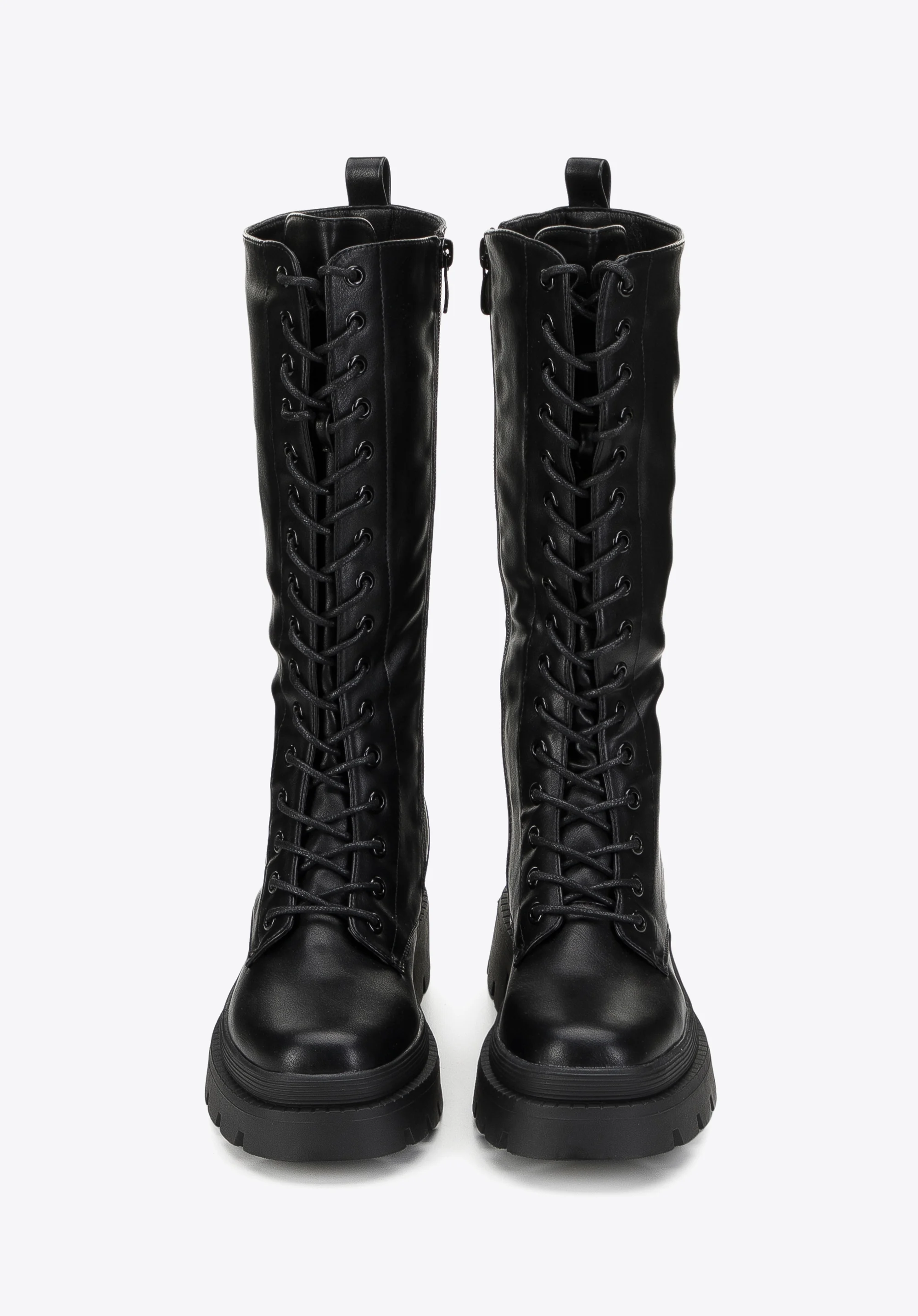 Damskie glany wysokie na platformie