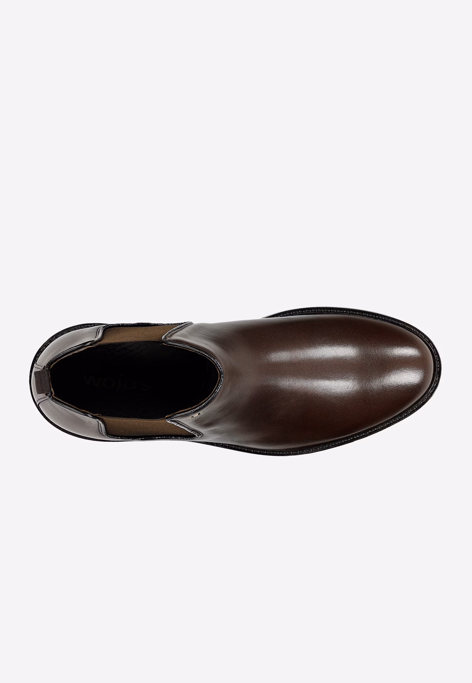 Ciemnobrązowe sztyblety męskie ze skóry licowej