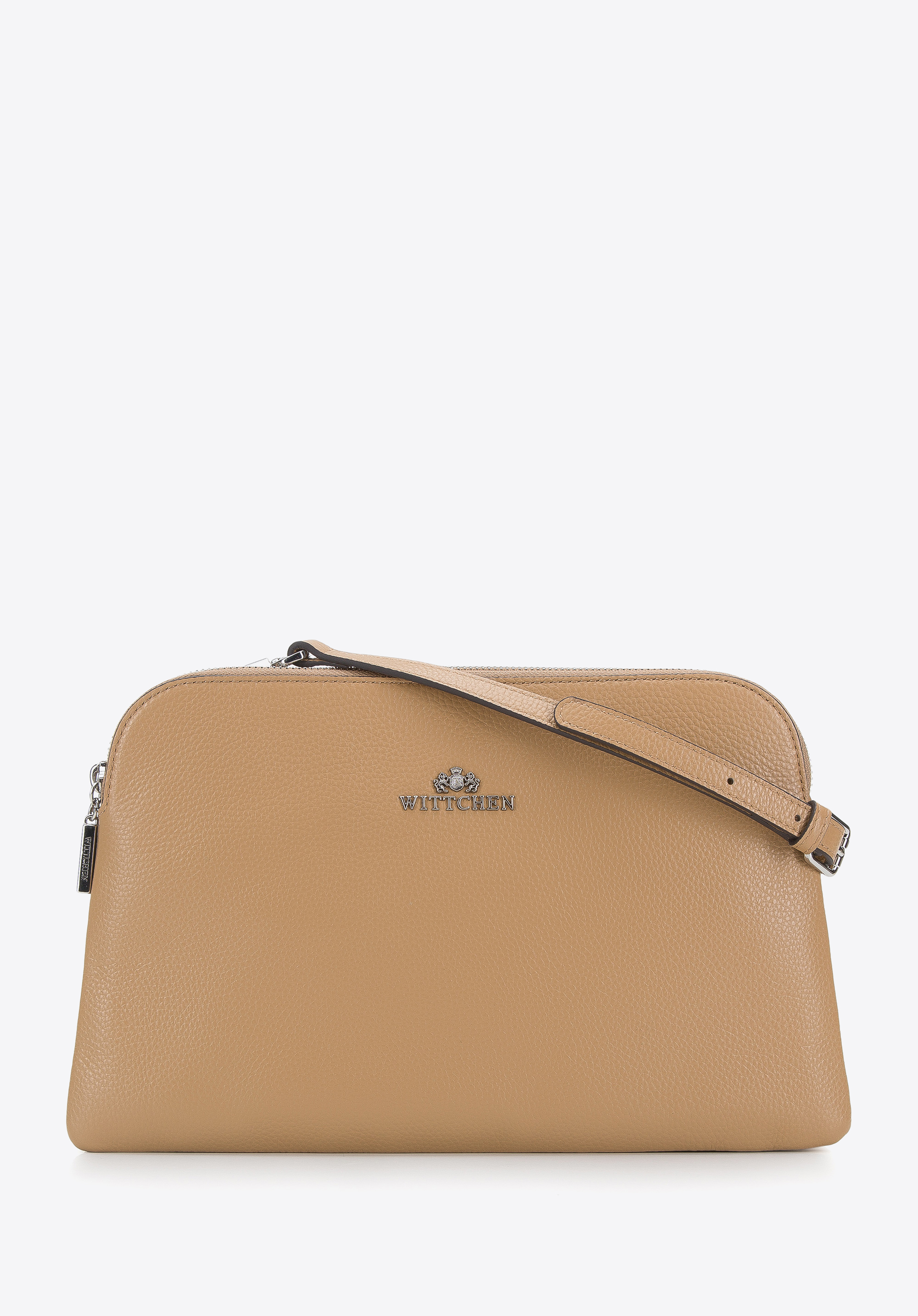 Damska listonoszka skórzana z dwiema komorami