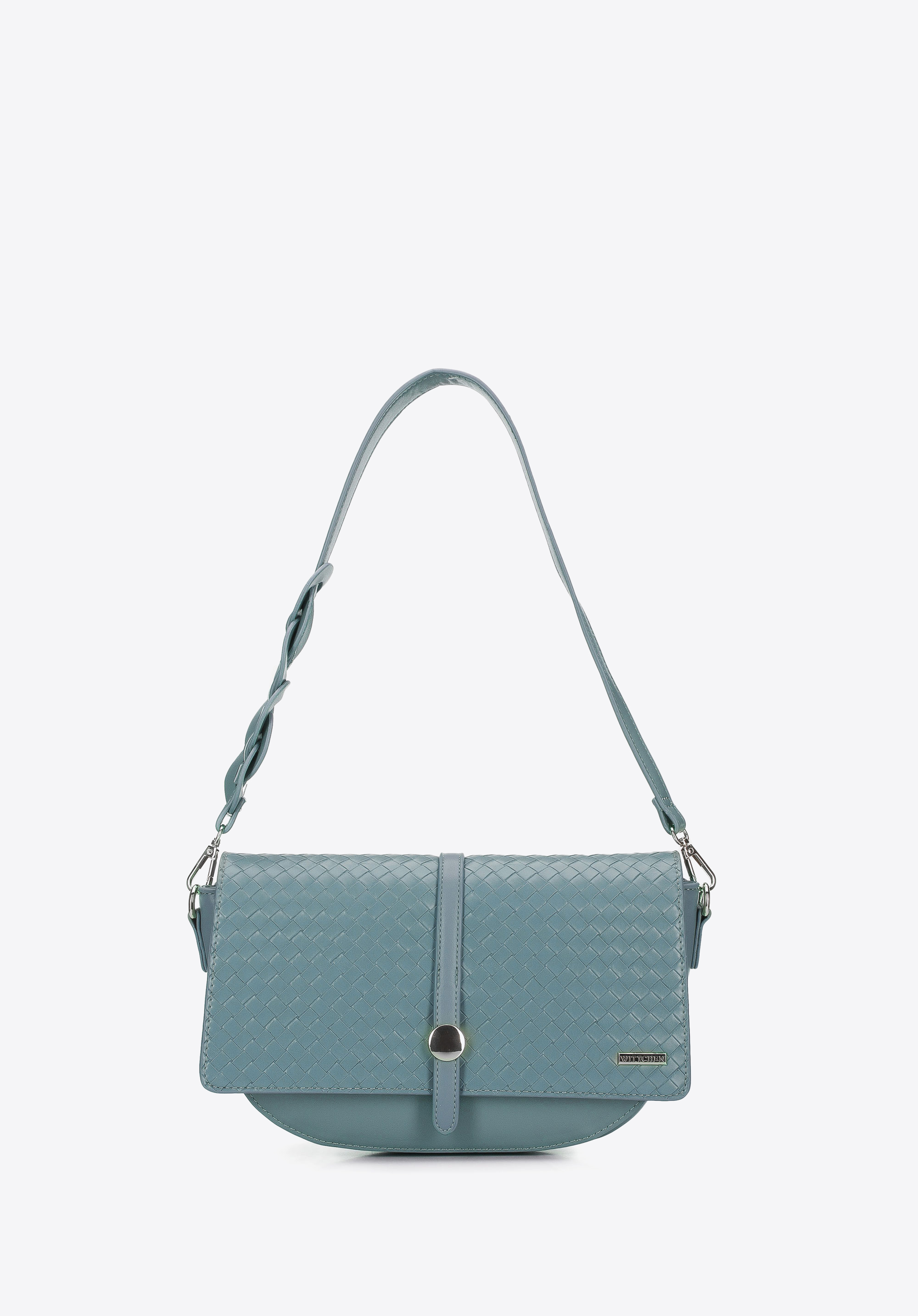 Torebka półksiężyc z plecionką