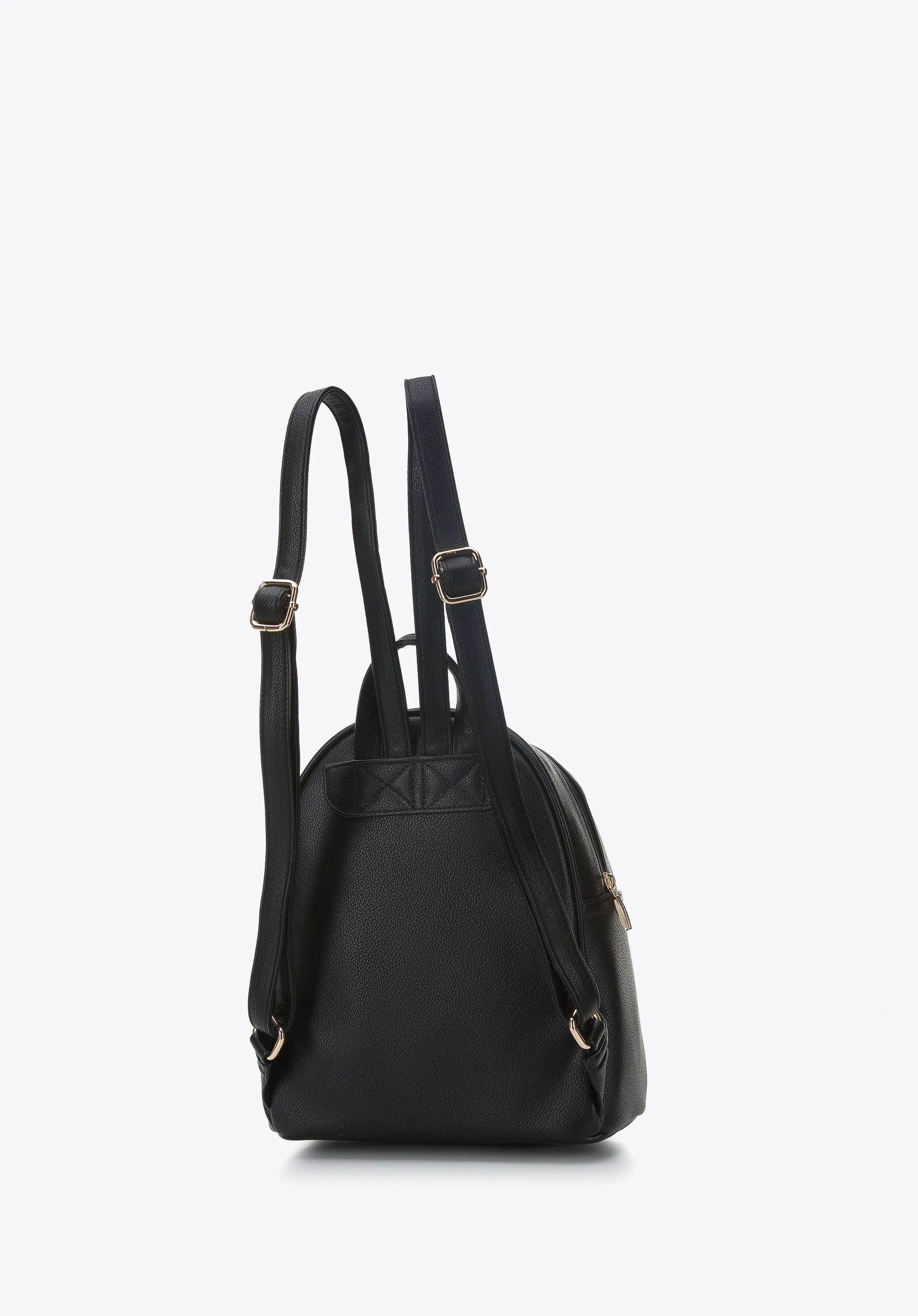 Damski plecak z ekoskóry z plecionką