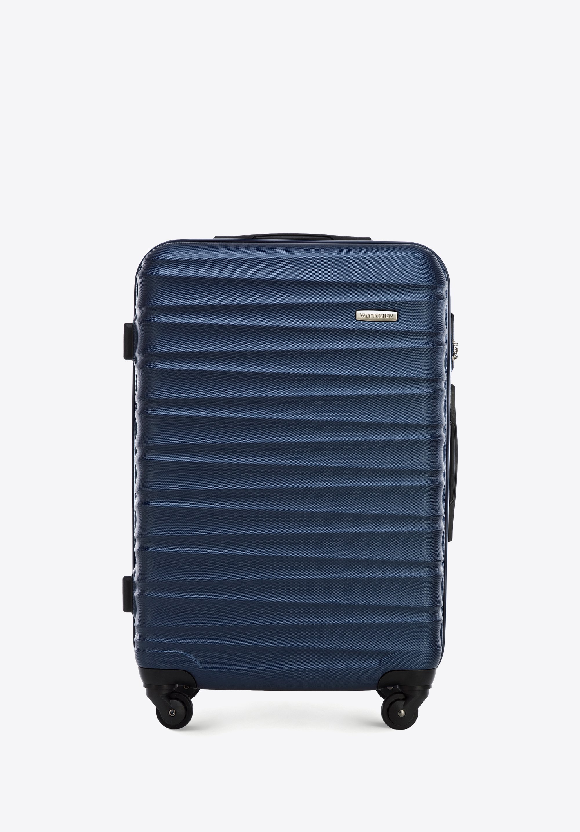Duża walizka z ABS-u z żebrowaniem